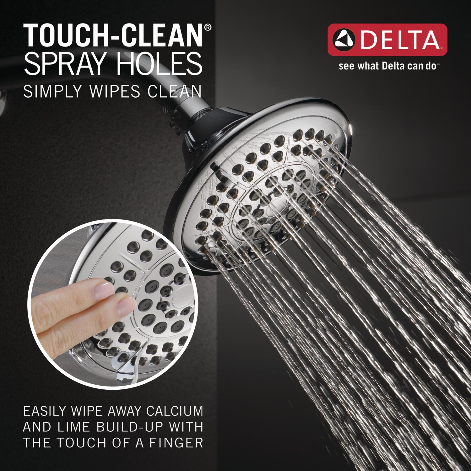 Grifo de Bañera y Ducha Redondo de Funciones Múltiples de 1 Mango Chrome Delta Lahara T14438 de 3.375 pulgadas
