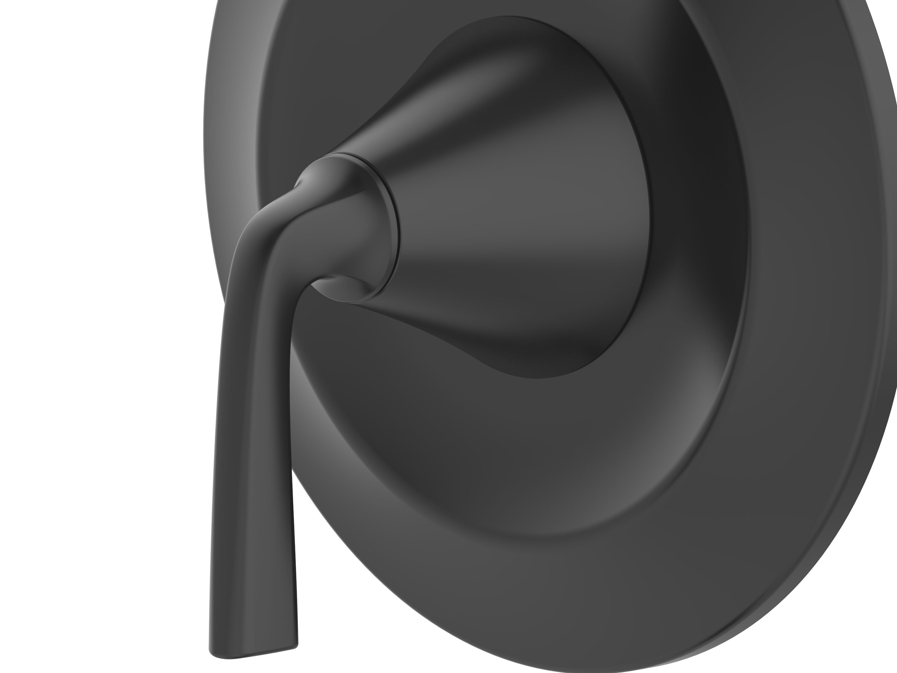 Grifo para bañera y ducha redondo de 3.66 pulgadas con una sola manija de color negro mate de la marca allen + roth, modelo Mullen y funcionalidad multiusos, incluye válvula 873X-717001.