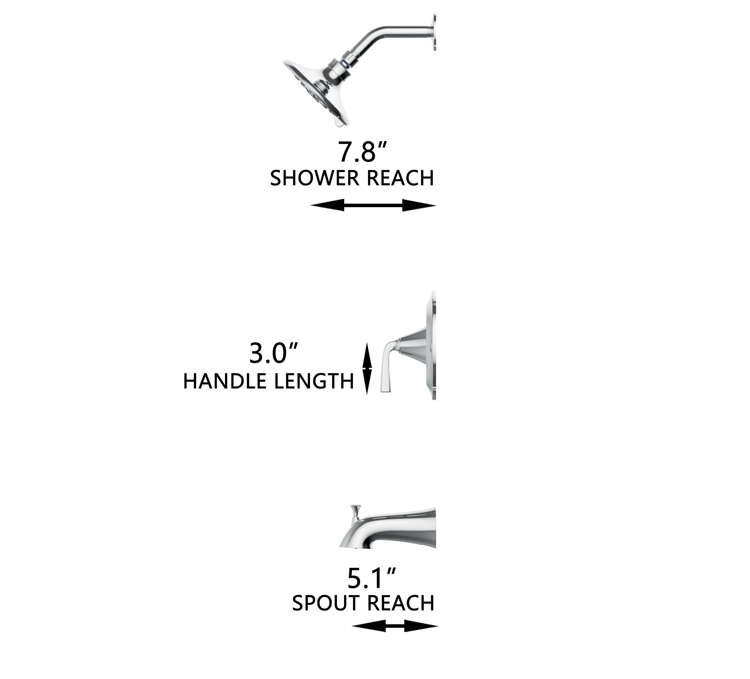 Llave mezcladora para bañera y regadera redonda de 3.66 pulgadas de cromo pulido de la marca allen + roth.