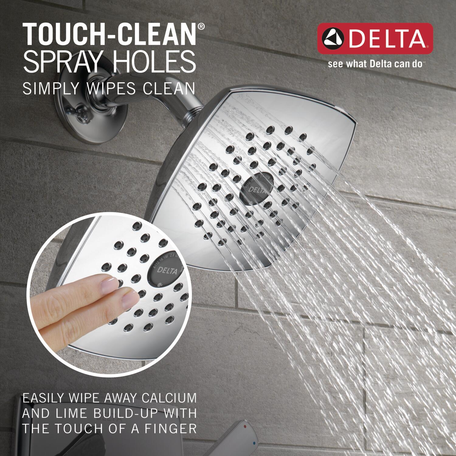 Grifo de bañera y ducha redondo de 1 mango en cromo Delta Ashlyn T14464 con función única de 5.2500 pulgadas.