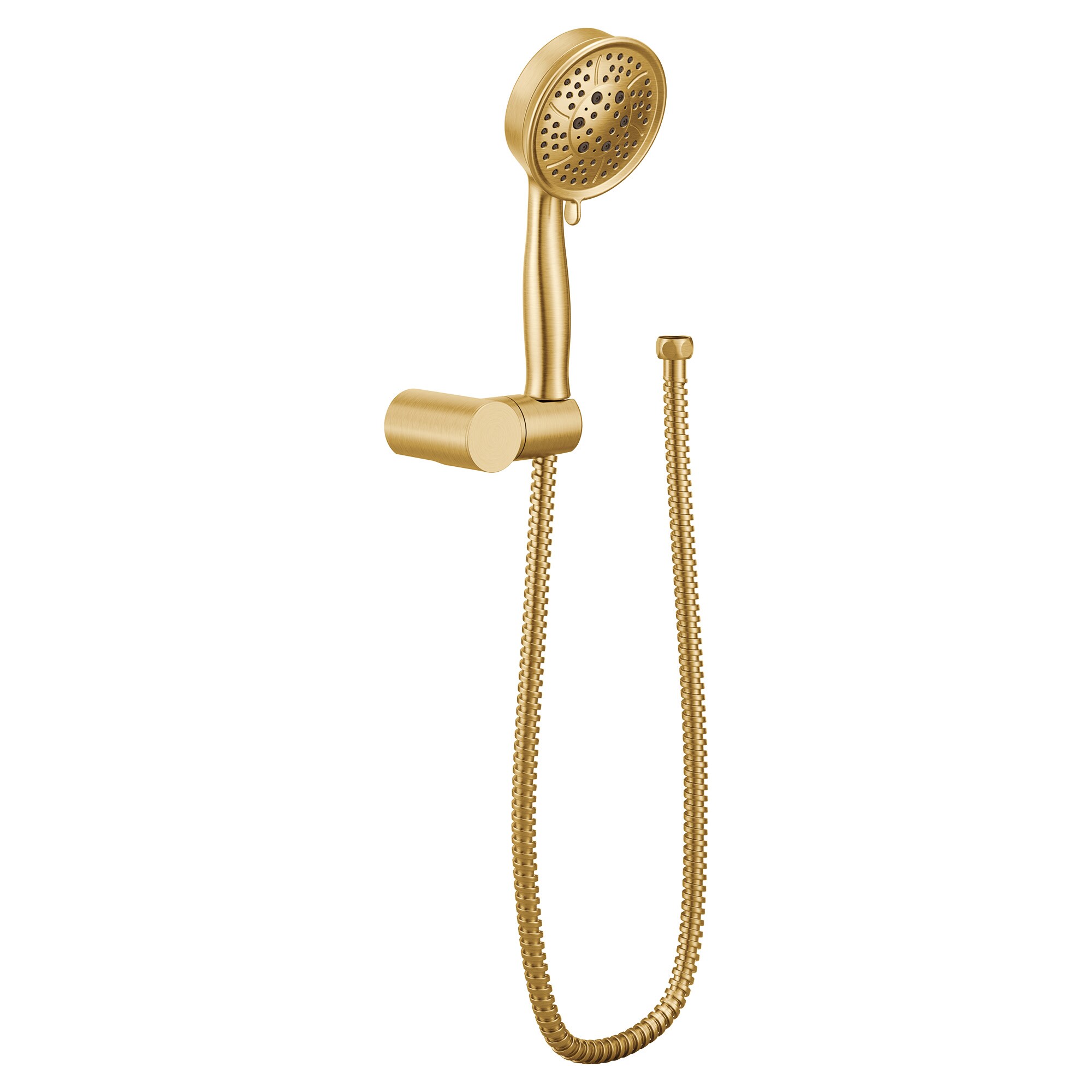 Grifo redondo para bañera y ducha en acabado dorado cepillado (válvula no incluida) Se vende por separado