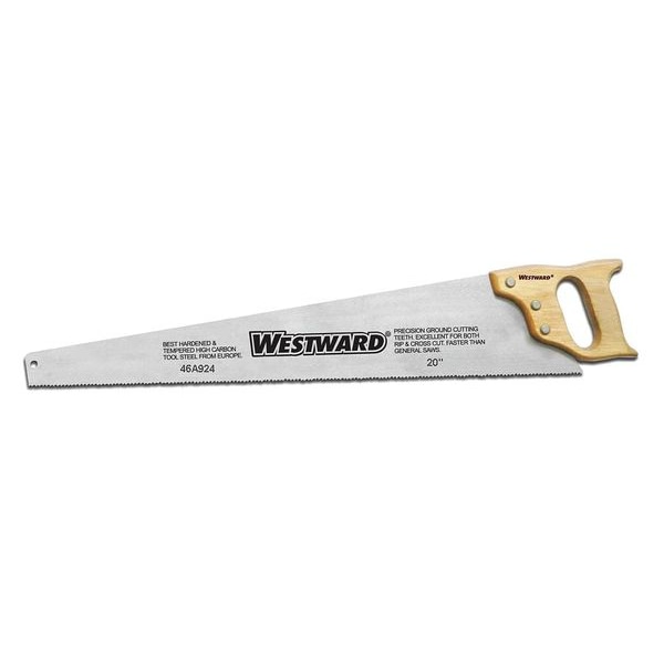 Westward Hand Saw, 20 in Blade, 9 TPI, Hardwood - 46A924