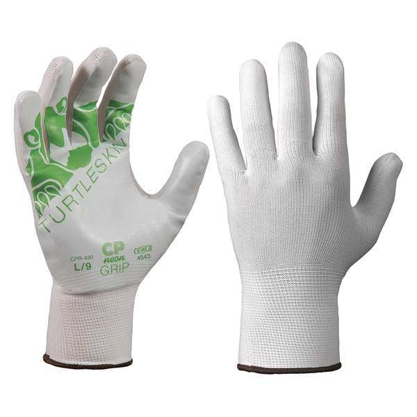 Guantes recubiertos resistentes a cortes Turtleskin, Nivel de corte 4, 13 ga, color blanco, talla L - CPN-430