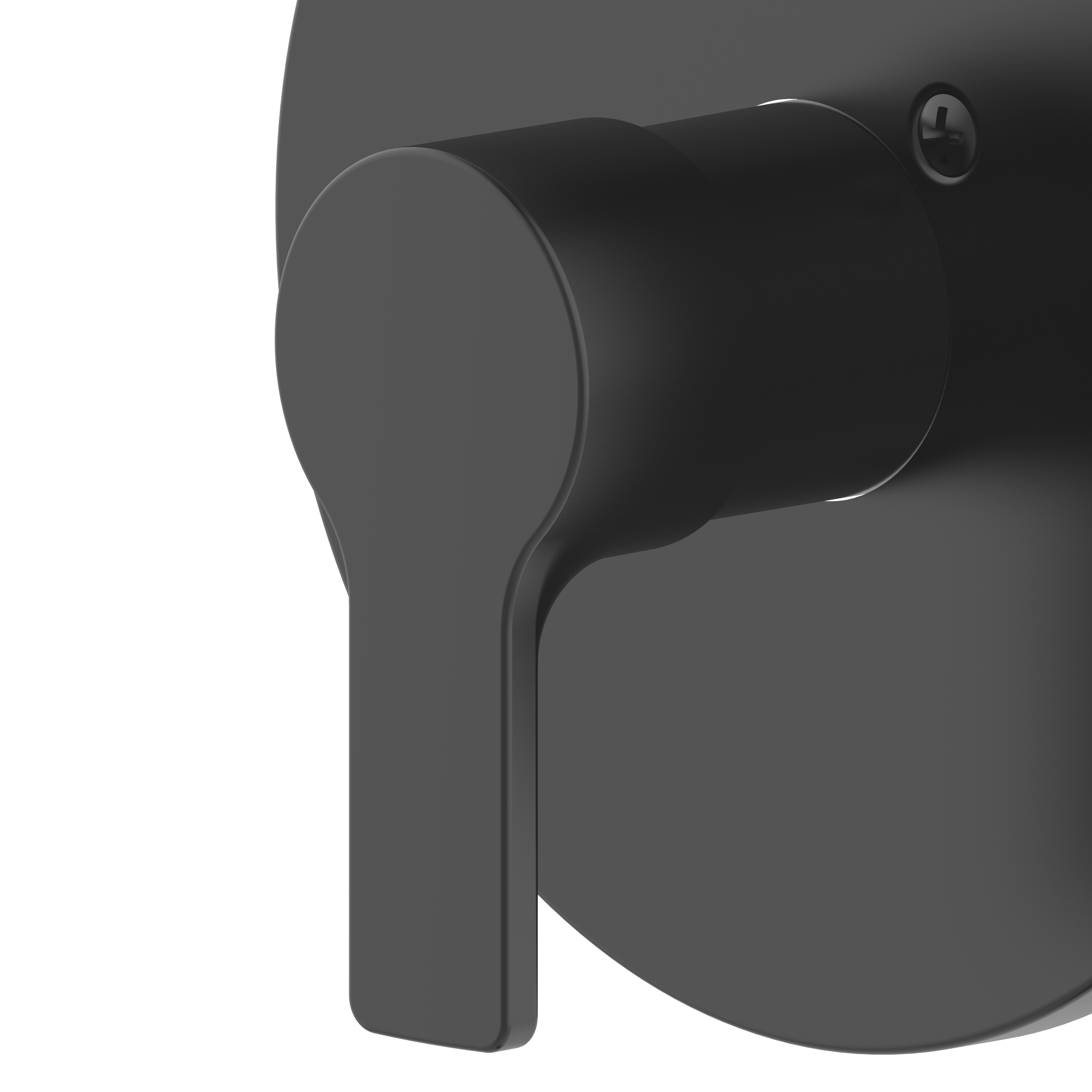 Grifo para bañera y ducha redondo de 5.98 pulgadas, de un solo mango y función única en negro mate de Project Source con válvula