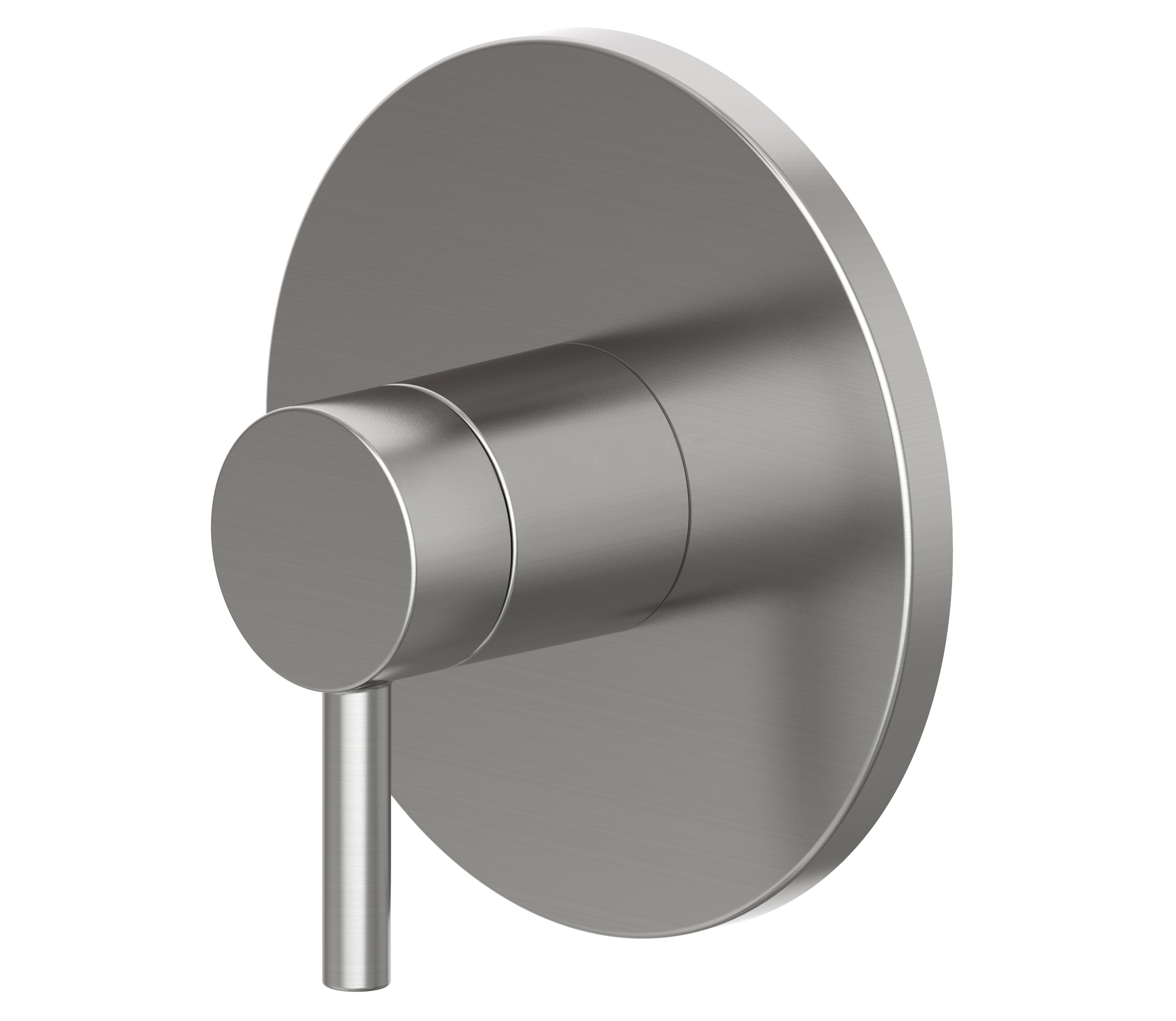 Grifo de bañera y ducha redondo de 6 pulgadas con acabado de níquel cepillado PVD de una manija, marca Allen + Roth, modelo Harlow con válvula 873X-5B04.