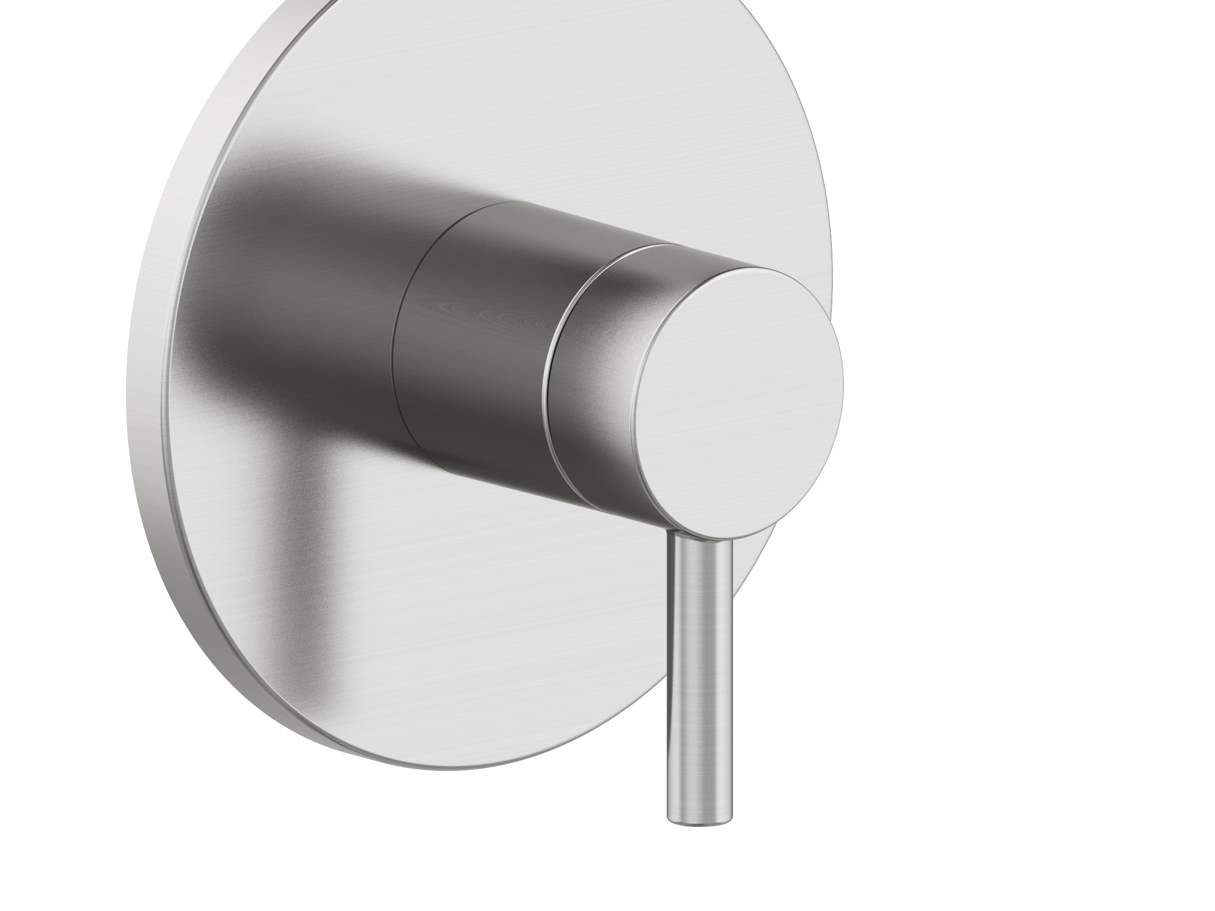 Grifo de bañera y ducha redondo de 6 pulgadas con acabado de níquel cepillado PVD de una manija, marca Allen + Roth, modelo Harlow con válvula 873X-5B04.