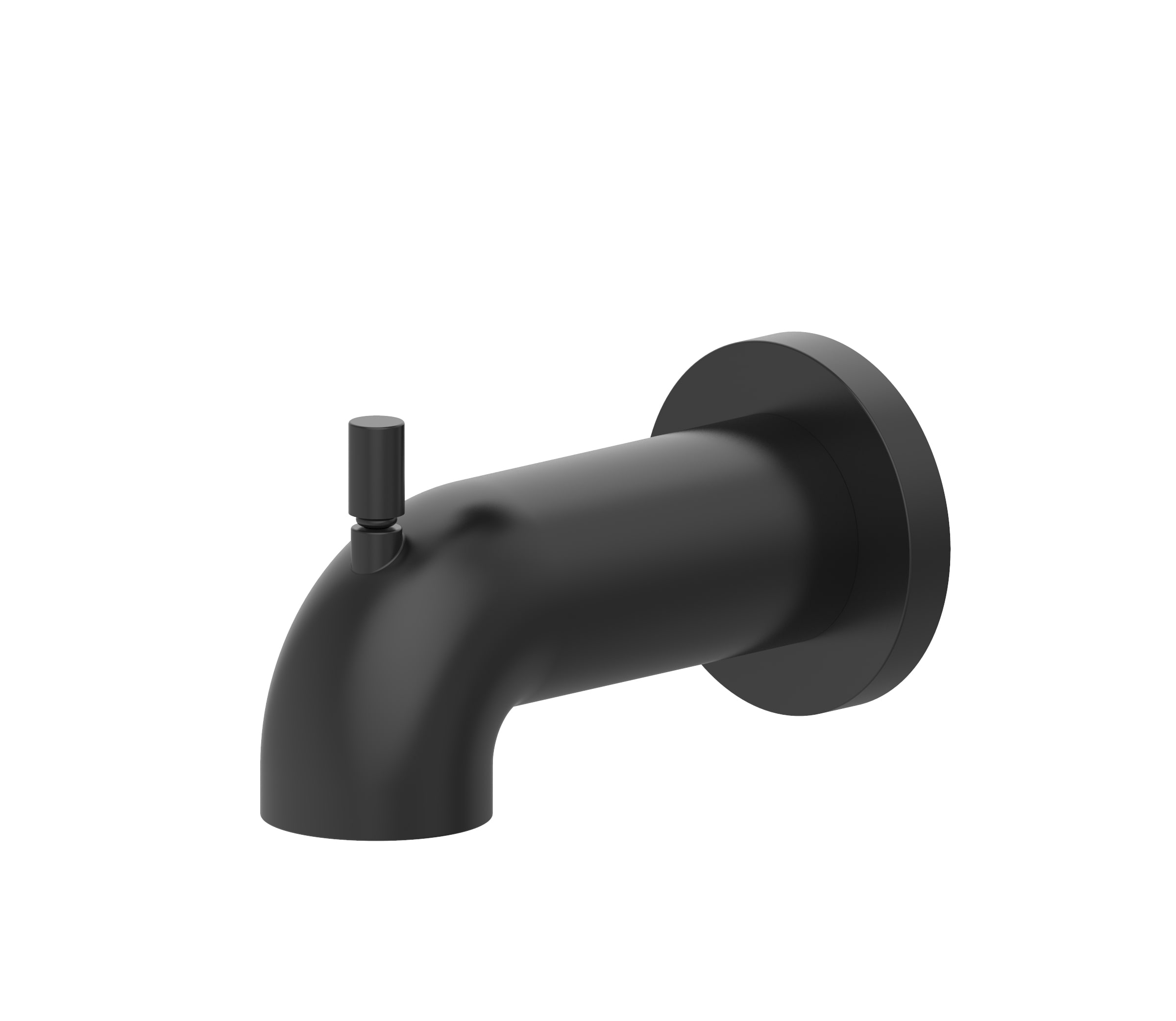 Llave monomando para bañera y regadera redonda de 6.0 pulgadas, acabado negro mate Harlow de allen + roth con válvula