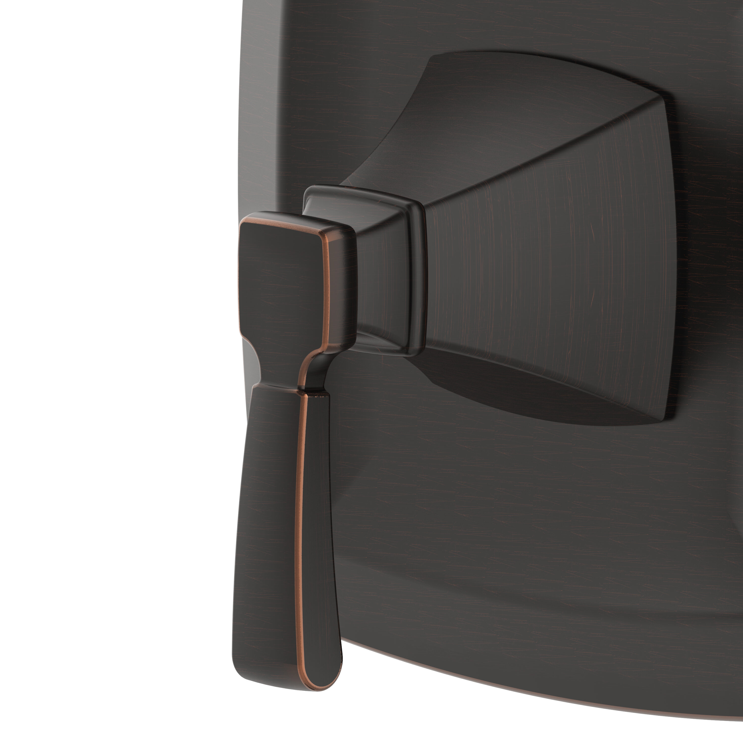 Llave mezcladora para bañera y ducha de función única con acabado en bronce aceitado para bañera cuadrada de 3.54 pulgadas, modelo 873X-722707 de Allen + Roth.