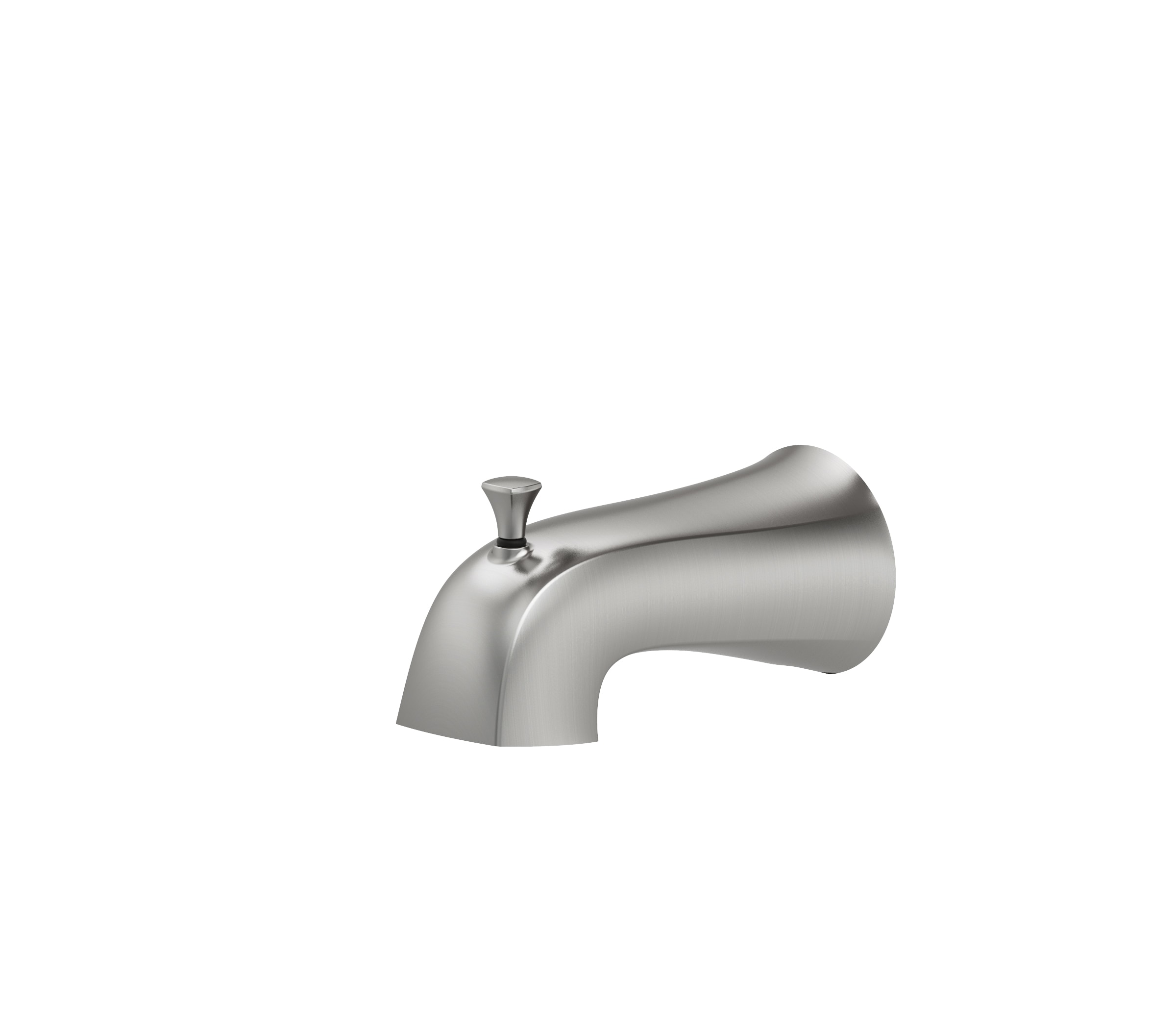 Grifo para bañera y ducha de un solo mango, función única, níquel cepillado, cuadrado de 6.0 pulgadas con válvula 873X-7204 de allen + roth Chesler.