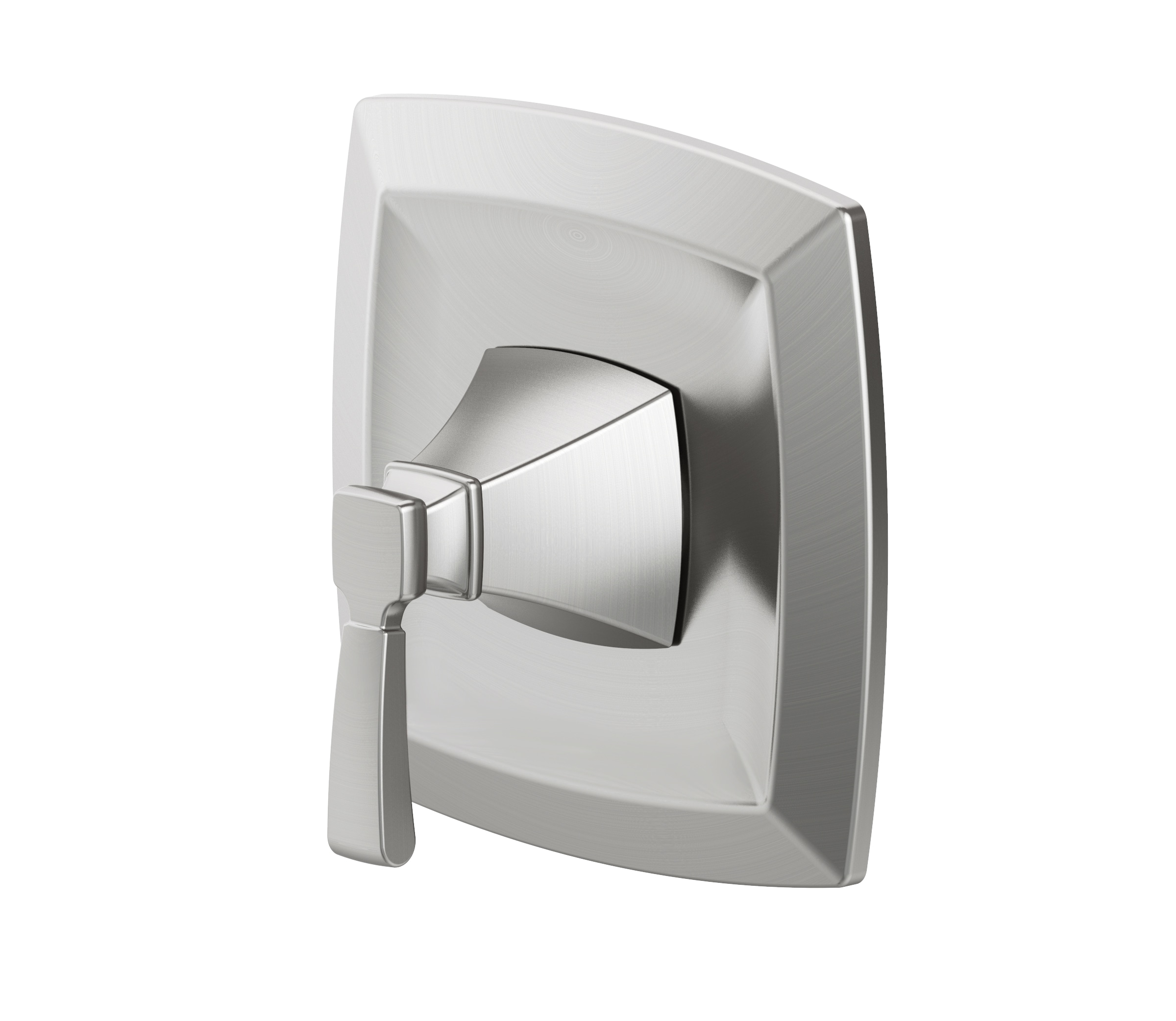 Grifo para bañera y ducha de un solo mango, función única, níquel cepillado, cuadrado de 6.0 pulgadas con válvula 873X-7204 de allen + roth Chesler.