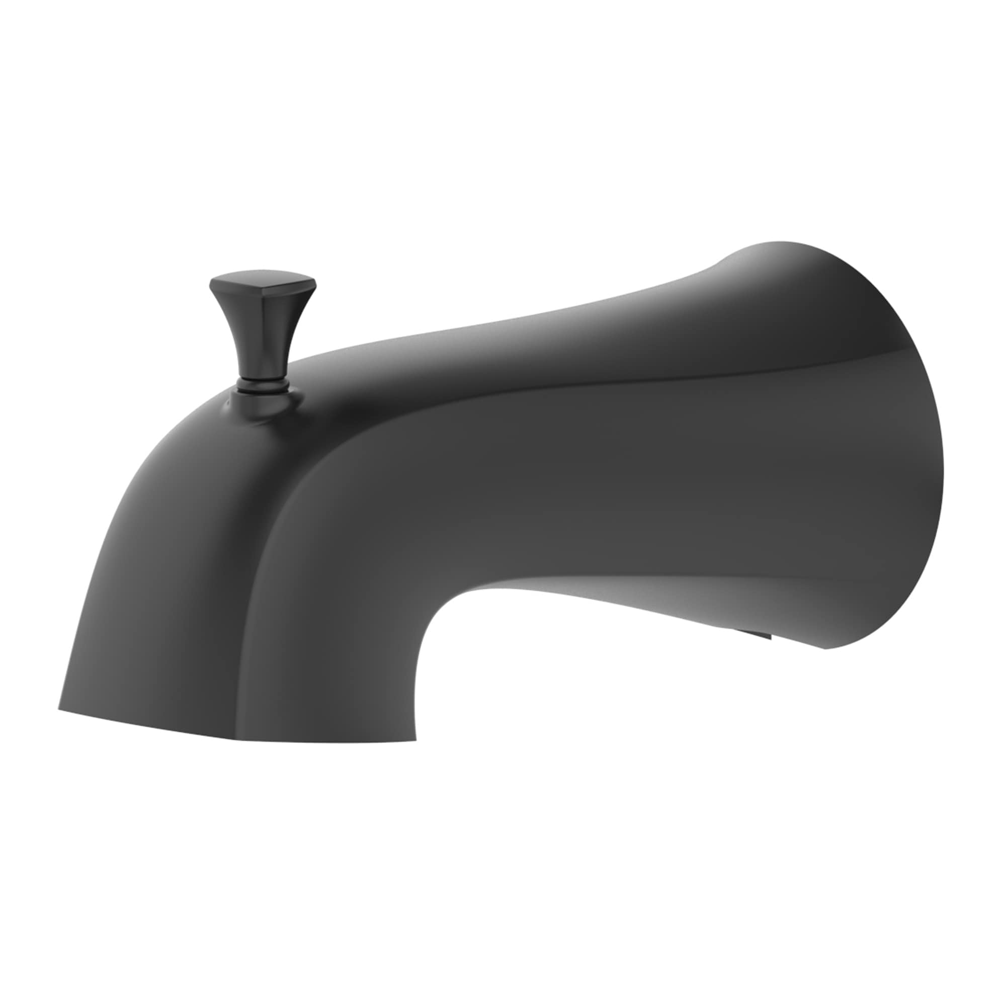 Grifo para bañera y regadera de 1 manija en negro mate de allen + roth Chesler con función única cuadrada de 3.54 pulgadas y válvula 873X-727001