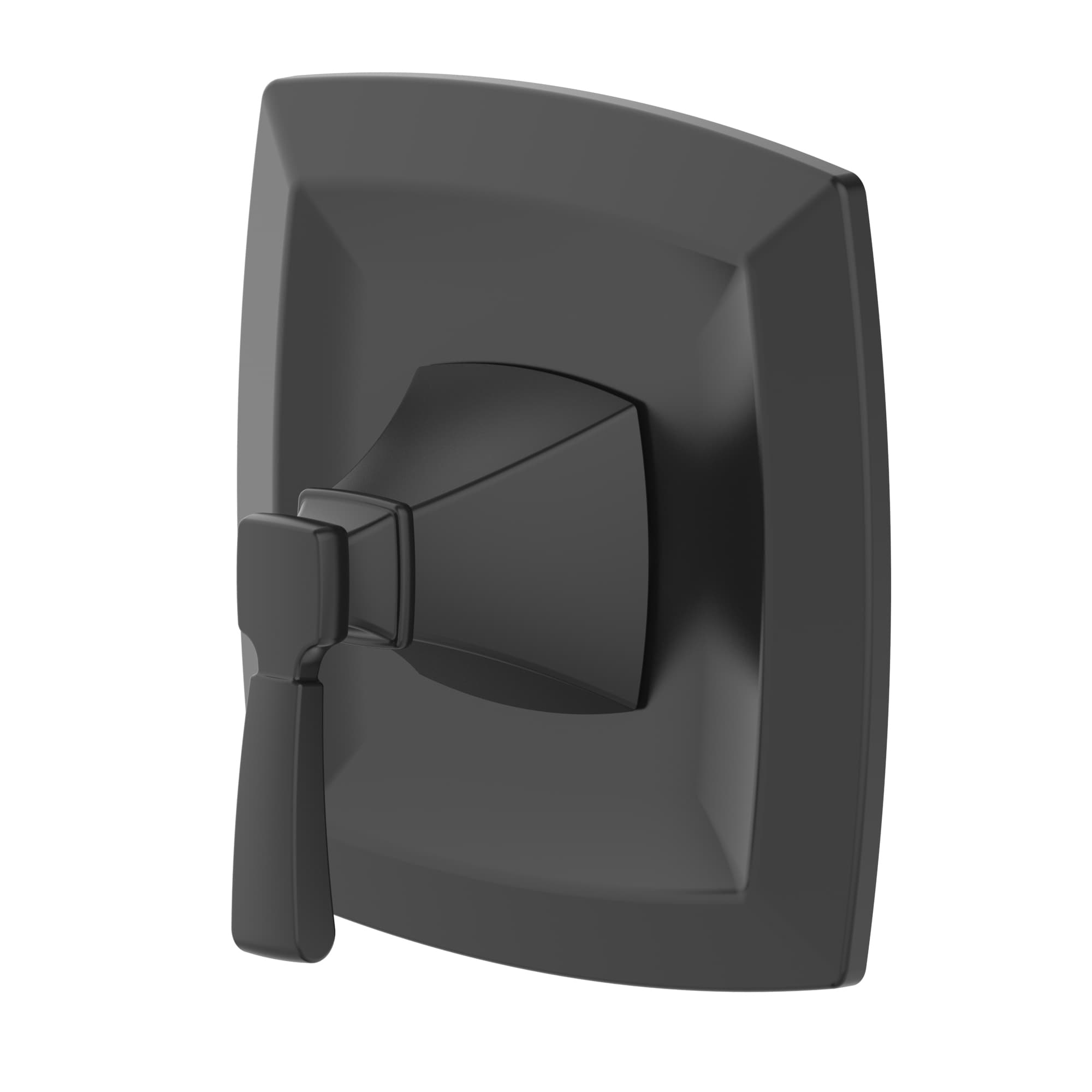 Grifo para bañera y regadera de 1 manija en negro mate de allen + roth Chesler con función única cuadrada de 3.54 pulgadas y válvula 873X-727001