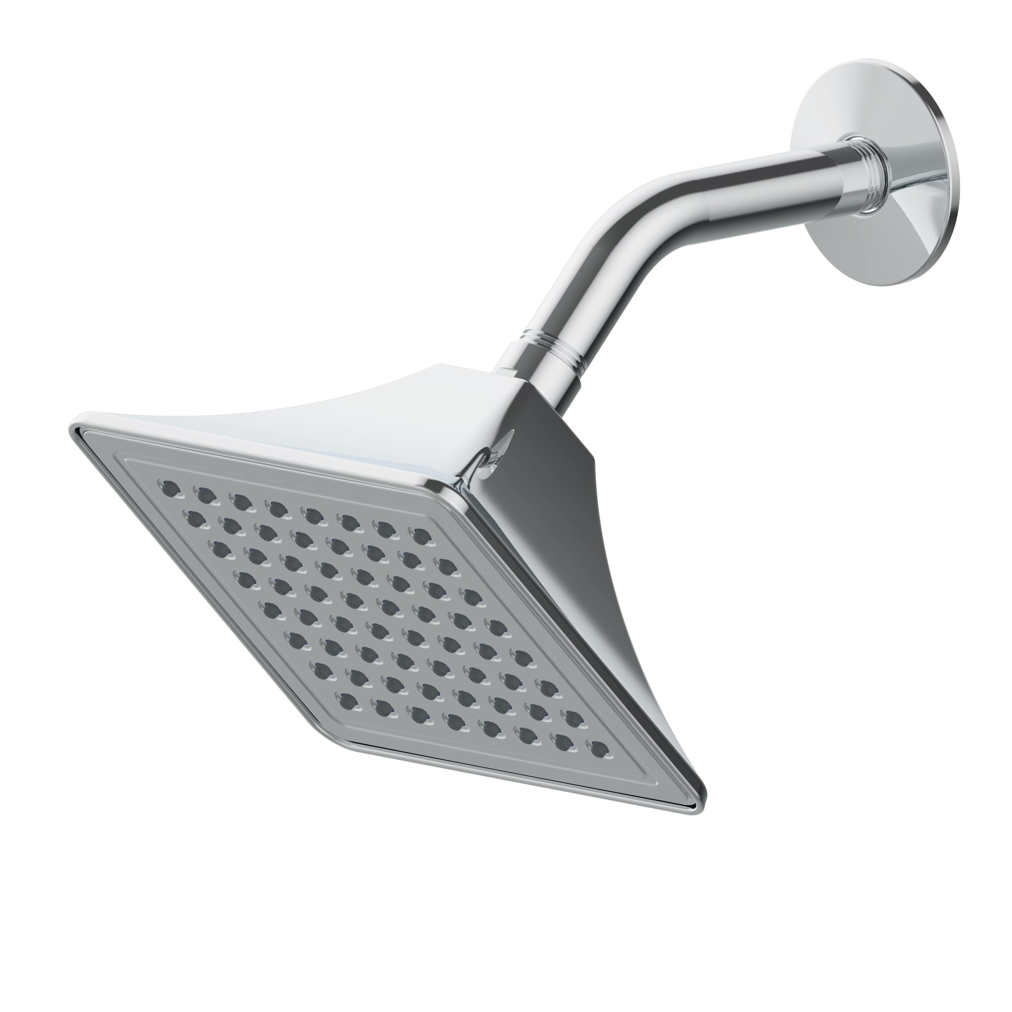 Grifo de Bañera y Ducha Cuadrado de 3.54 pulgadas con Válvula de una sola manija en Cromo Pulido Allen + Roth Chesler 873X-7201