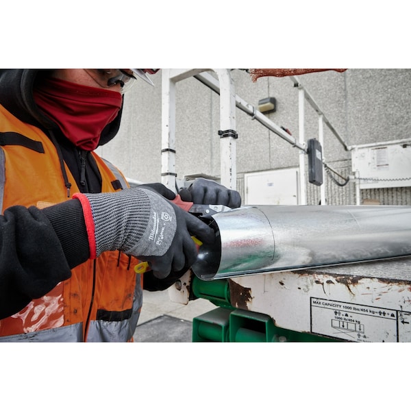 Guantes sumergidos Milwaukee Tool nivel de corte 5 con aislamiento para invierno - Grande, Nivel de corte A5, 13 ga, Gris/Negro, L (9) - 48-73-7952