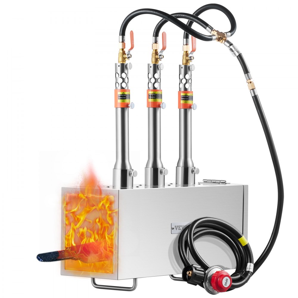 VEVOR Portable Propane Forge 3 Burner Farrier Forge 2600℉ Knife Metal Square - FXDZL3GSYMGJSUTBGV0