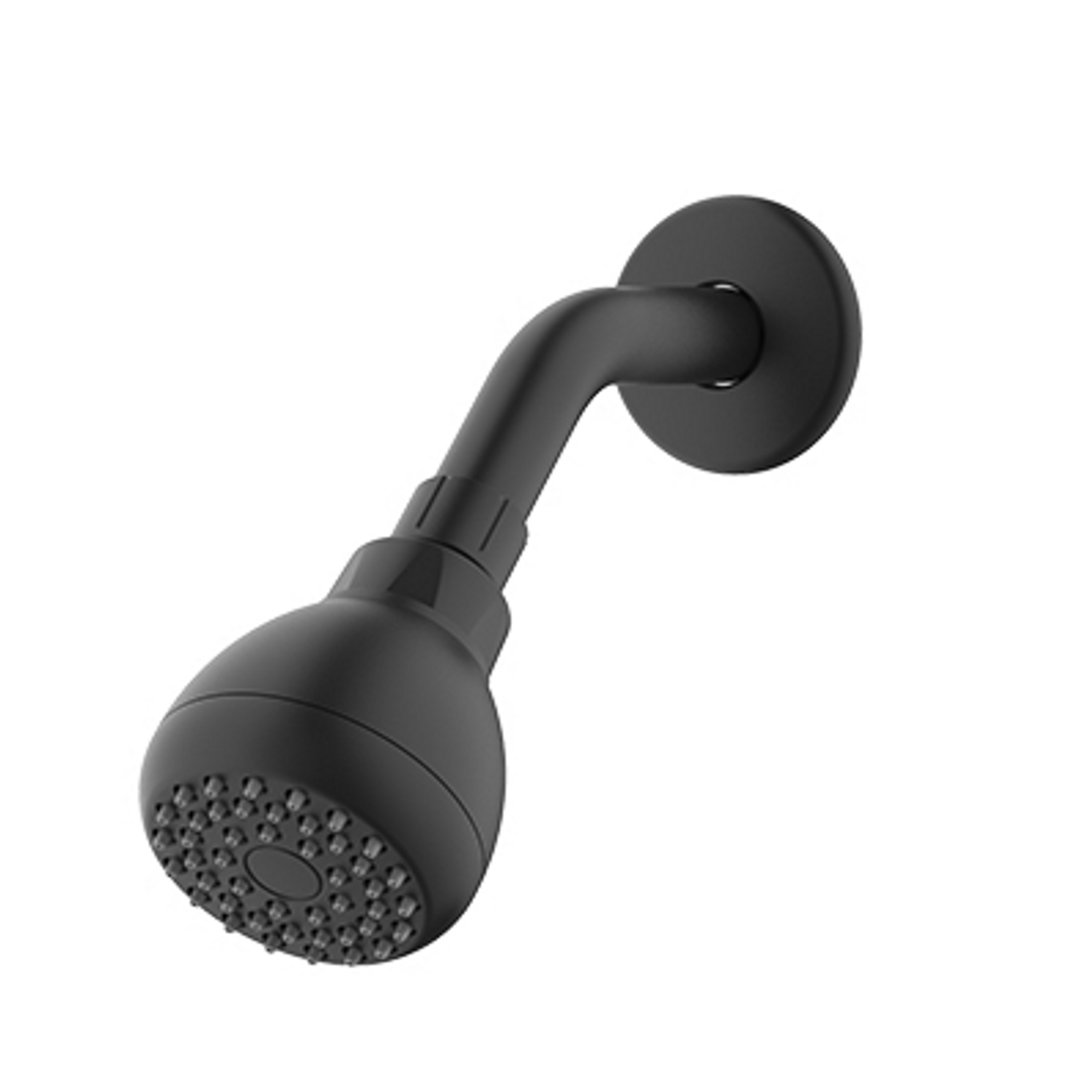 Grifo de bañera y regadera redonda mate negro de 1 manija y función única de Project Source Dover con válvula F11A4503BL