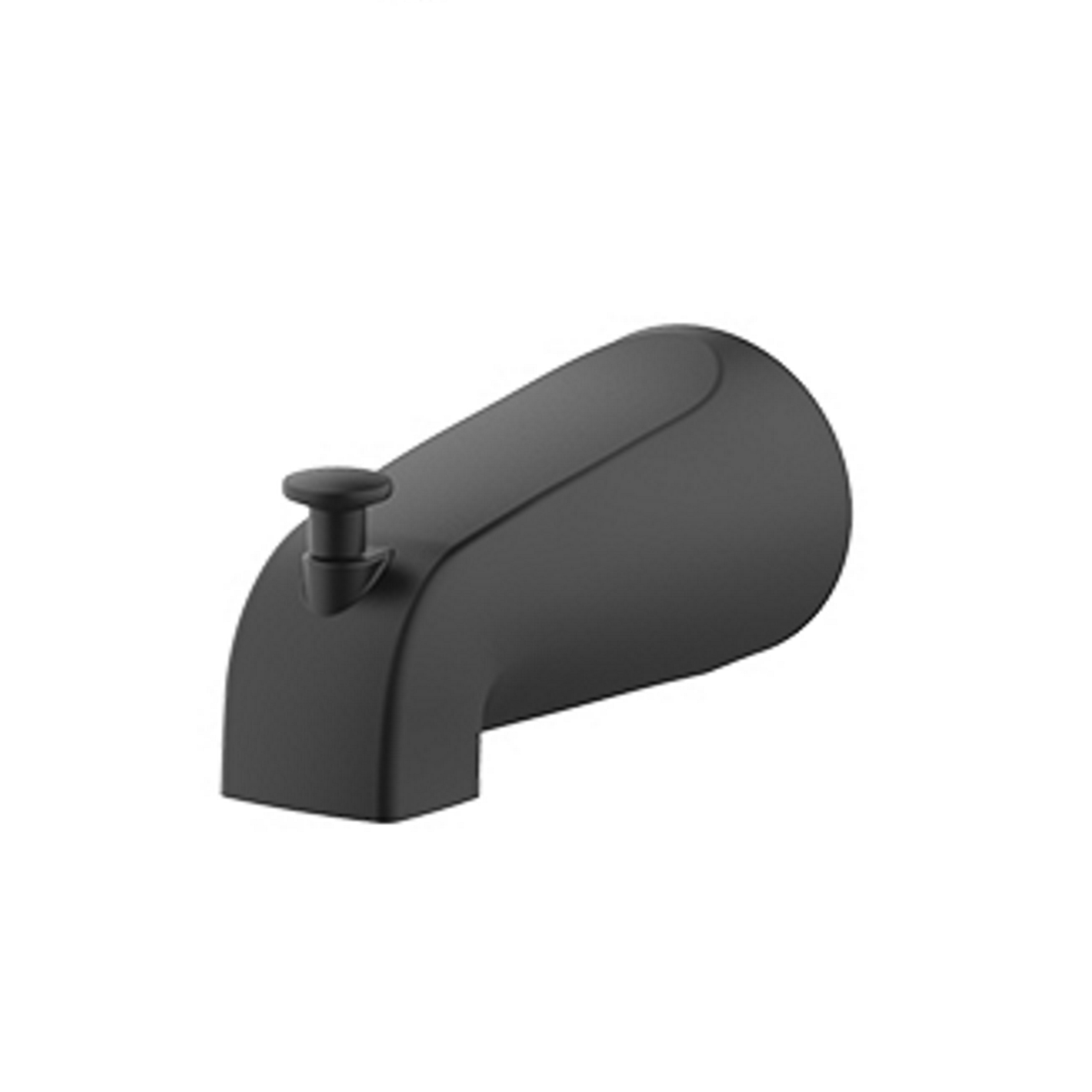 Grifo de bañera y regadera redonda mate negro de 1 manija y función única de Project Source Dover con válvula F11A4503BL