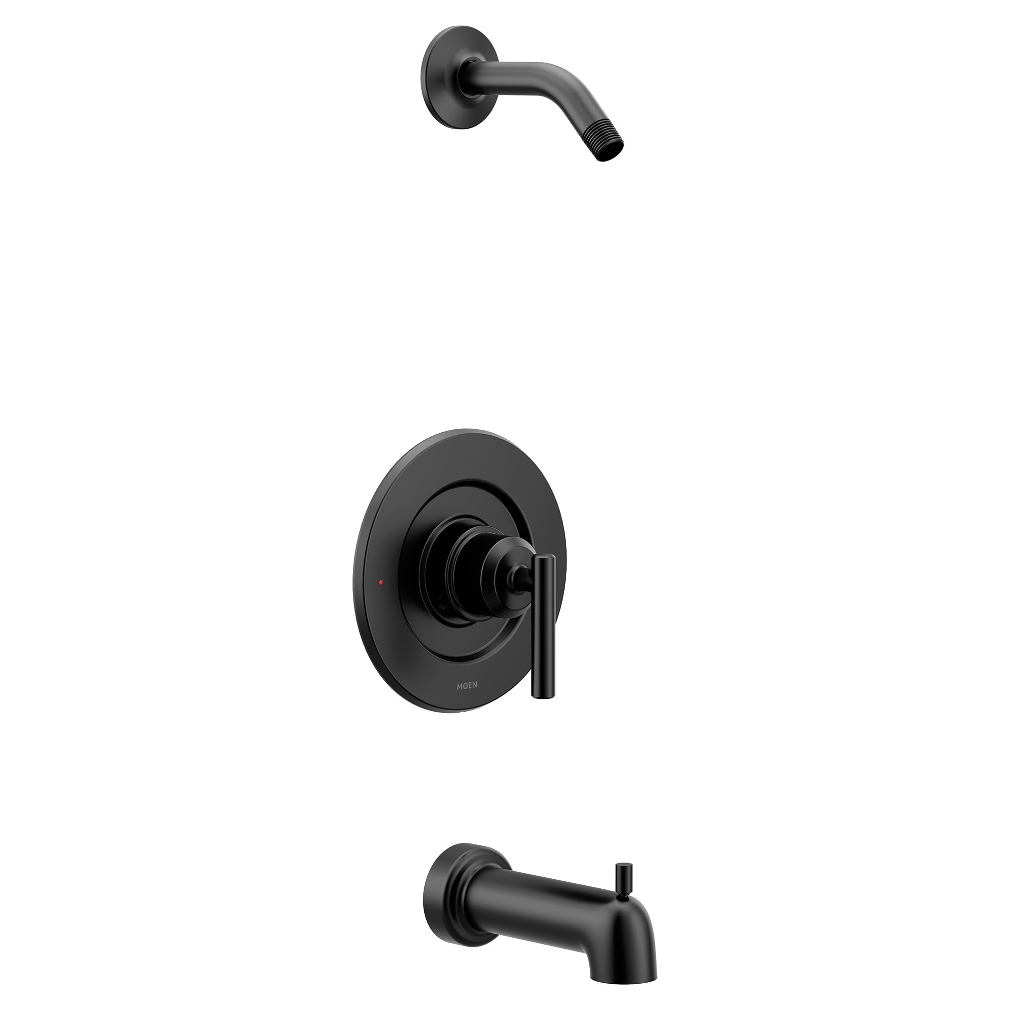 Monomando para bañera y regadera en color negro mate de Moen (válvula no incluida, se vende por separado) T2903NHBL.
