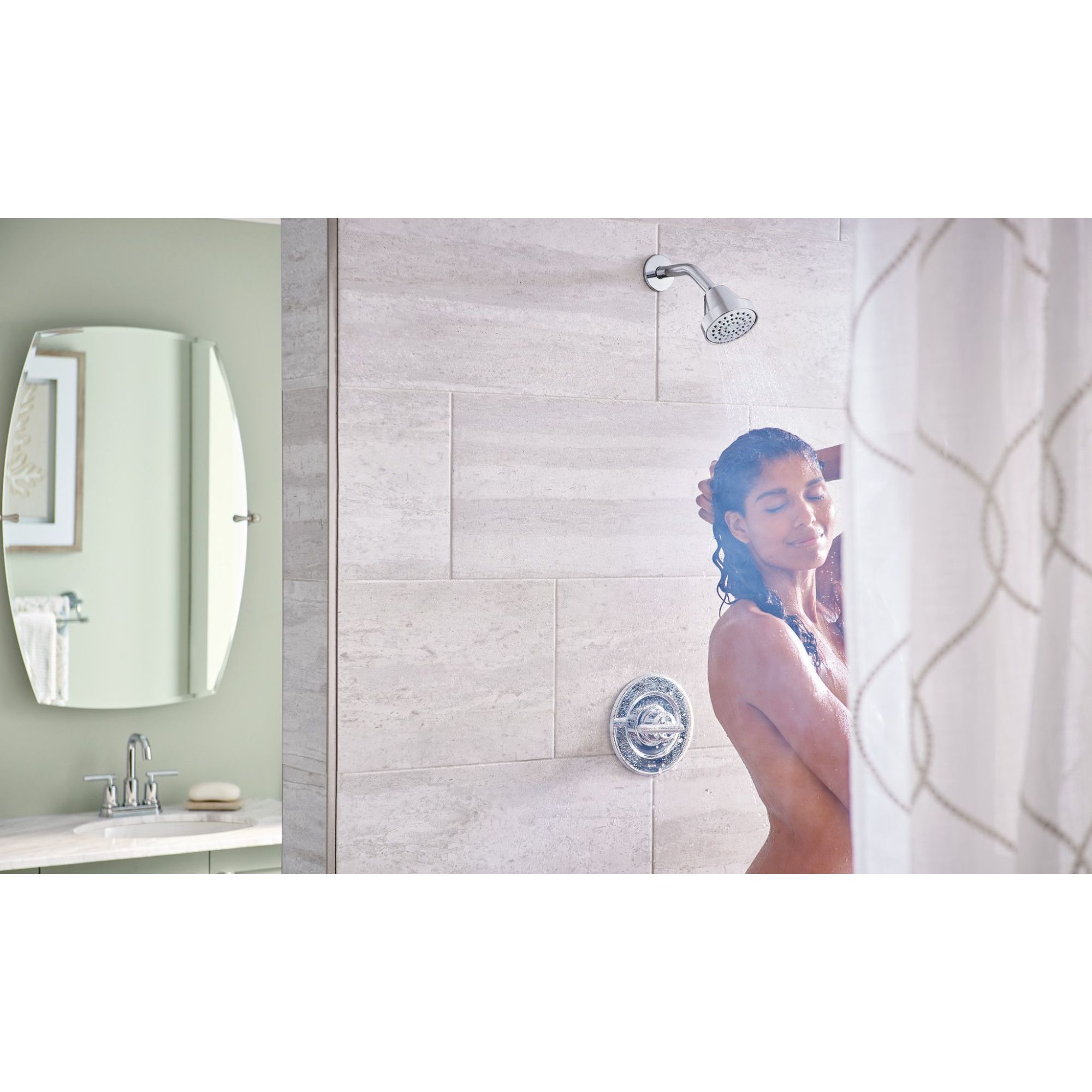 Grifo de Bañera y Ducha de 1 Mango Cromado Moen (Válvula se vende por separado) T2903NH