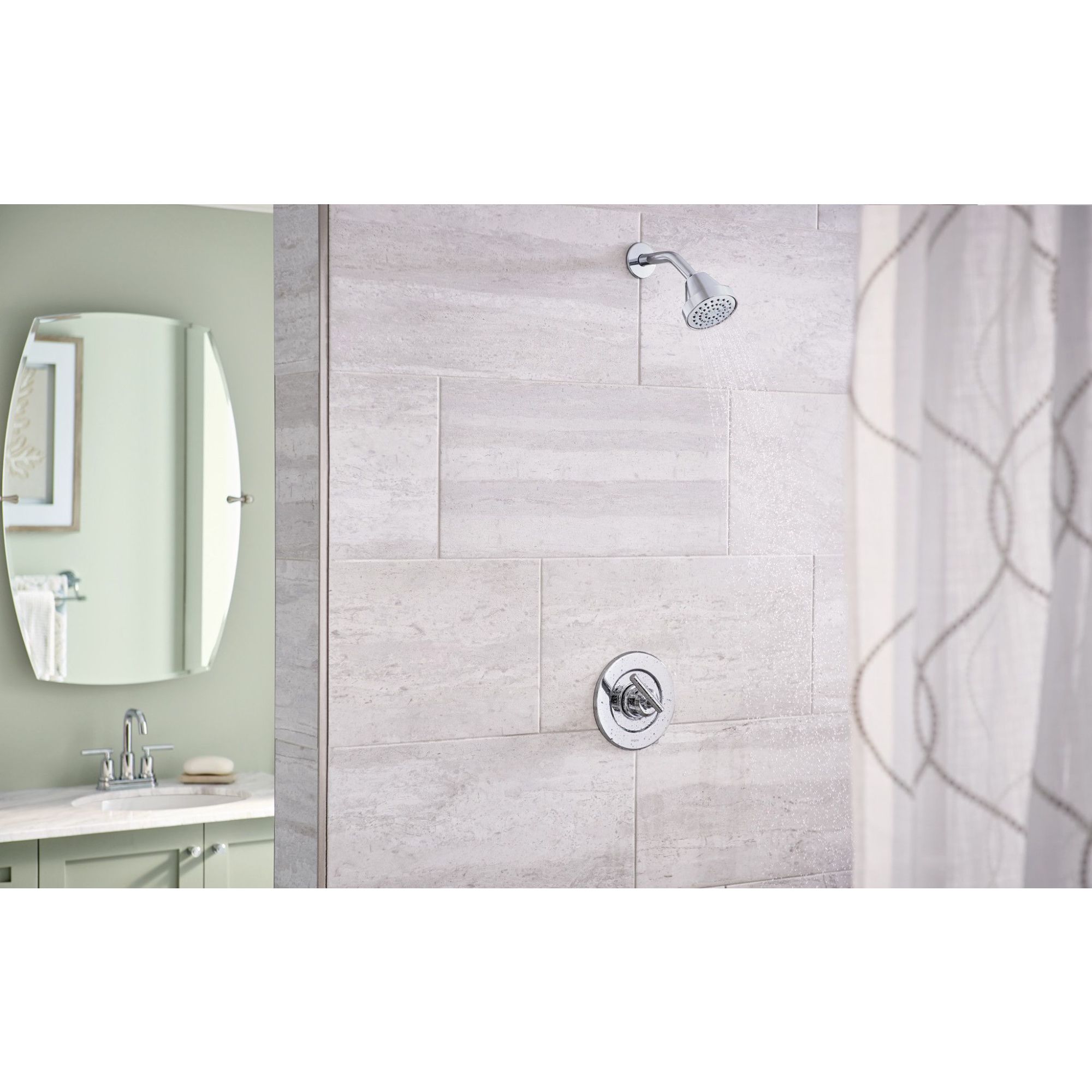 Grifo de Bañera y Ducha de 1 Mango Cromado Moen (Válvula se vende por separado) T2903NH