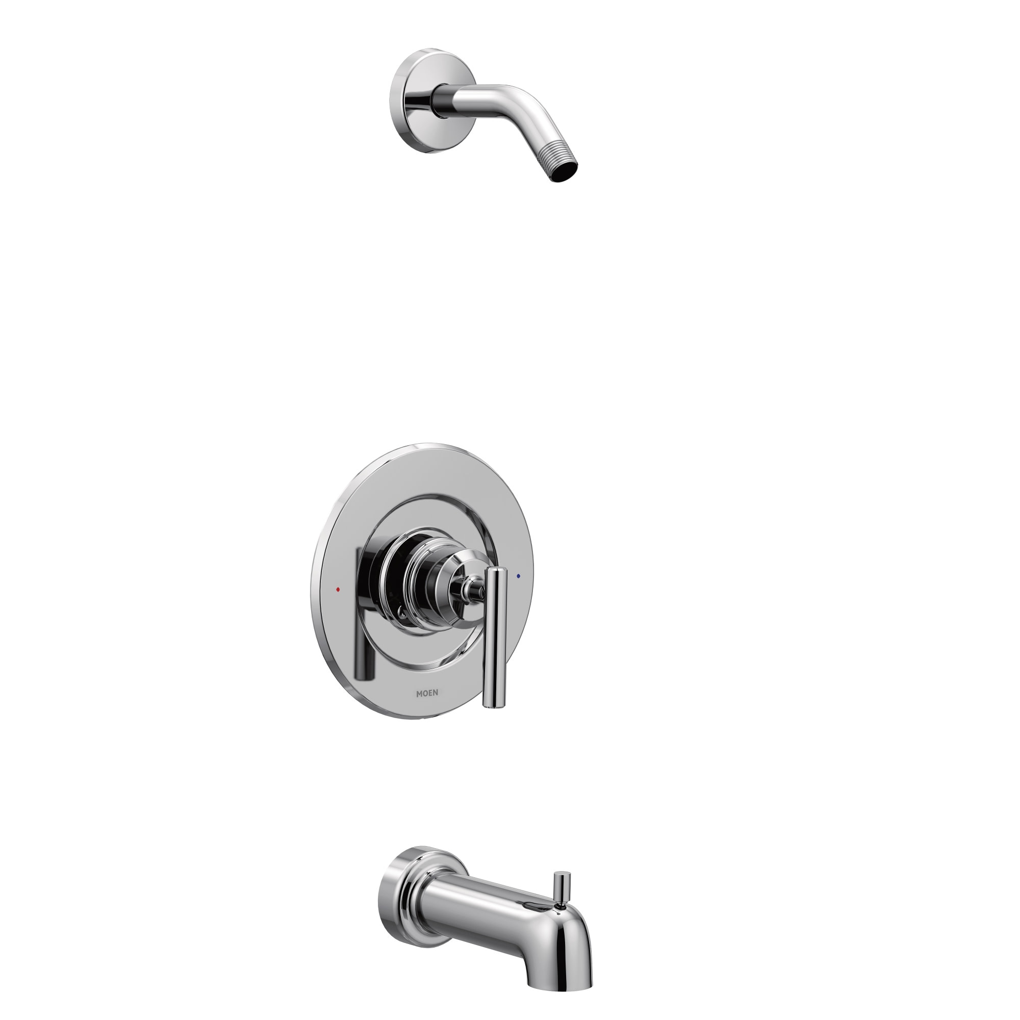 Grifo de Bañera y Ducha de 1 Mango Cromado Moen (Válvula se vende por separado) T2903NH