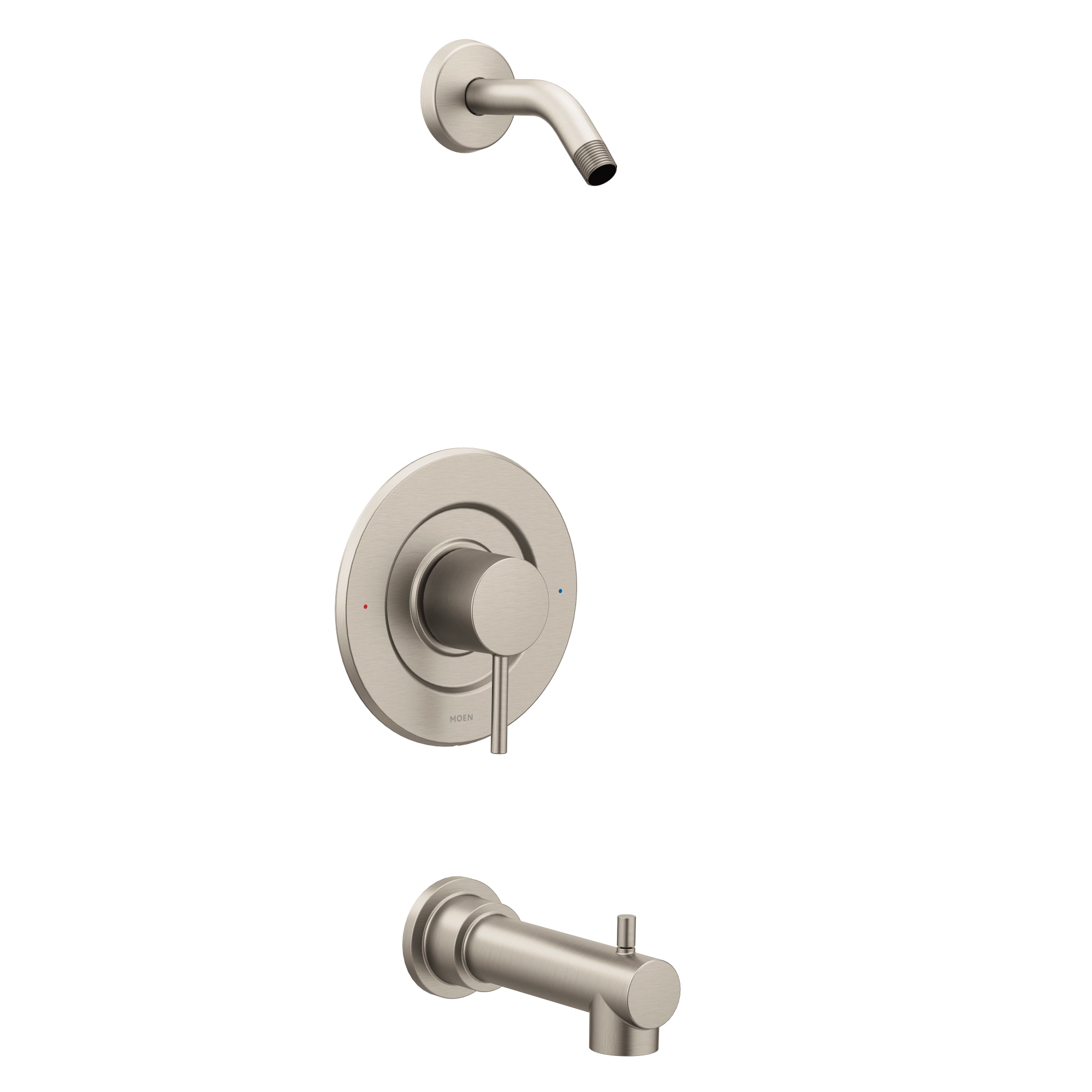 Grifo para bañera y regadera de una manija en níquel cepillado vendido por separado Moen Align T2193NHBN