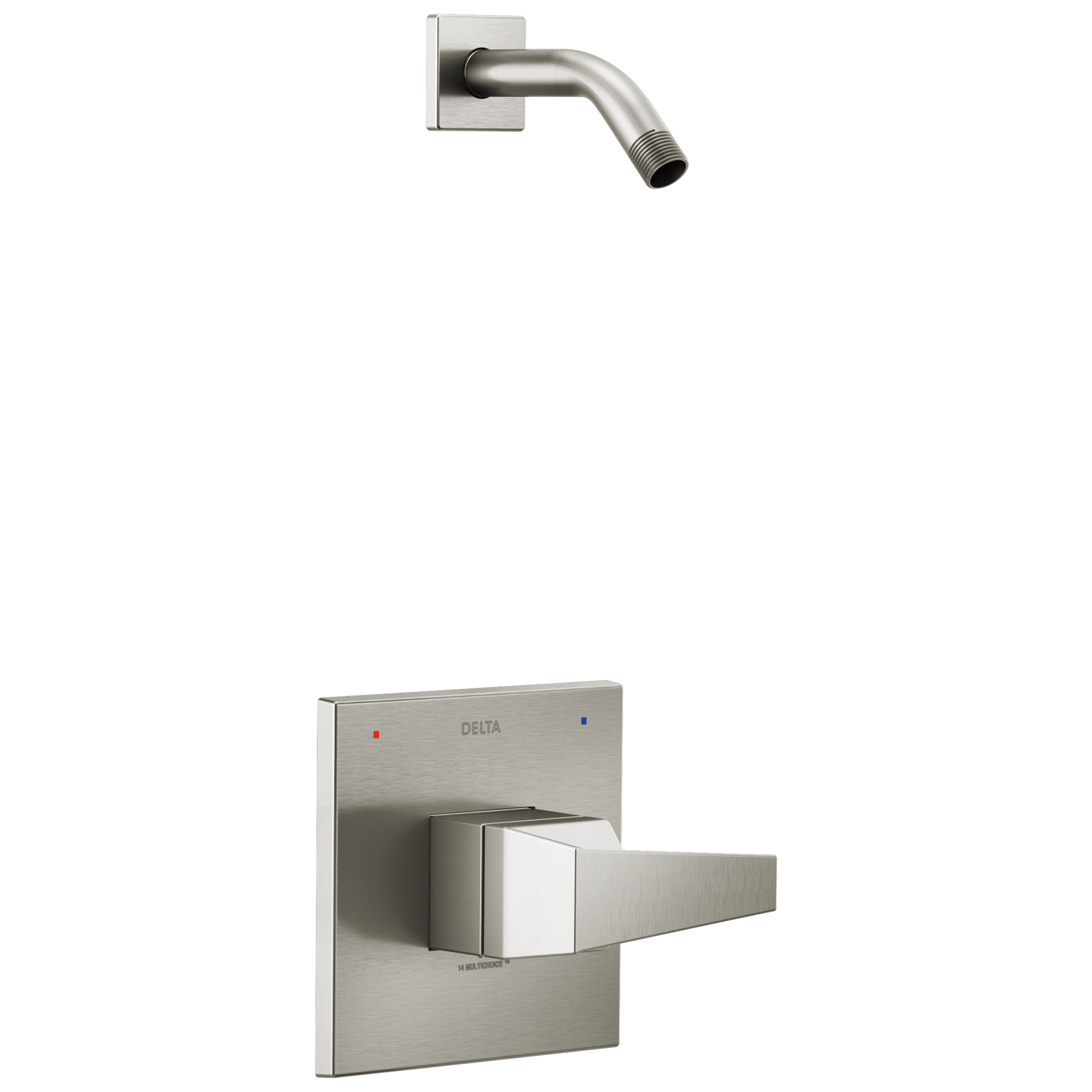 Llave mezcladora de bañera y regadera de una manija Delta Trillian Lumicoat Stainless vendida por separado T14243-SS-PR-LHD