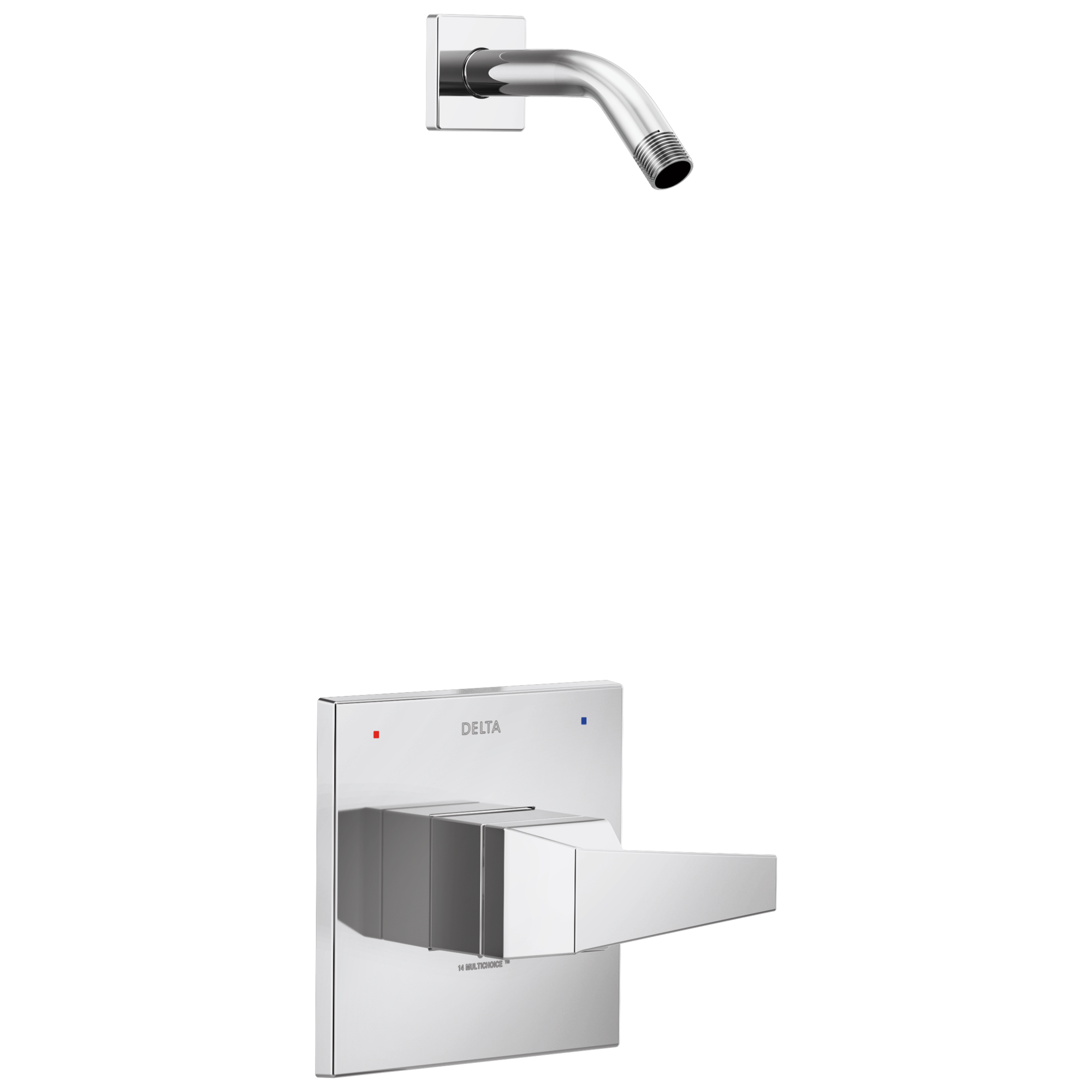 Grifo para Bañera y Ducha de una Manija Vendido por Separado con Acabado Cromado Lumicoat Delta Trillian y Válvula T14243-PR-LHD