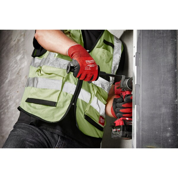 Guantes Milwaukee Tool Nivel 4 de Corte con Recubrimiento de Nitrilo - Extra Grande (12 pares), Nivel de Corte A4, calibre 13, Rojo, XL (10) - 48-22-8948B