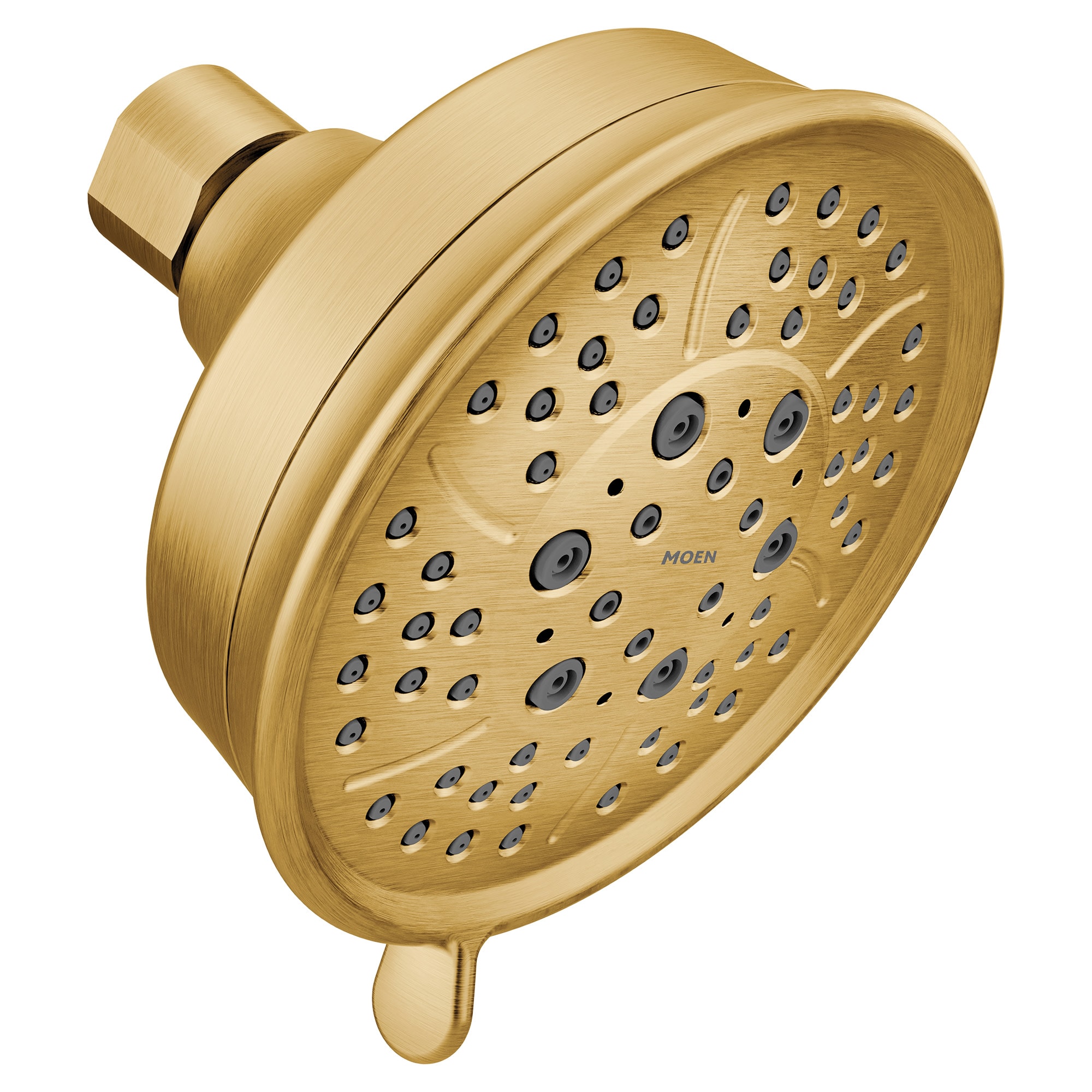 Moen Dorado Cepillado Se vende por separado Mezcladora de bañera redonda de 4.375 pulgadas y ducha multifunción (Válvula no incluida) 3638BG