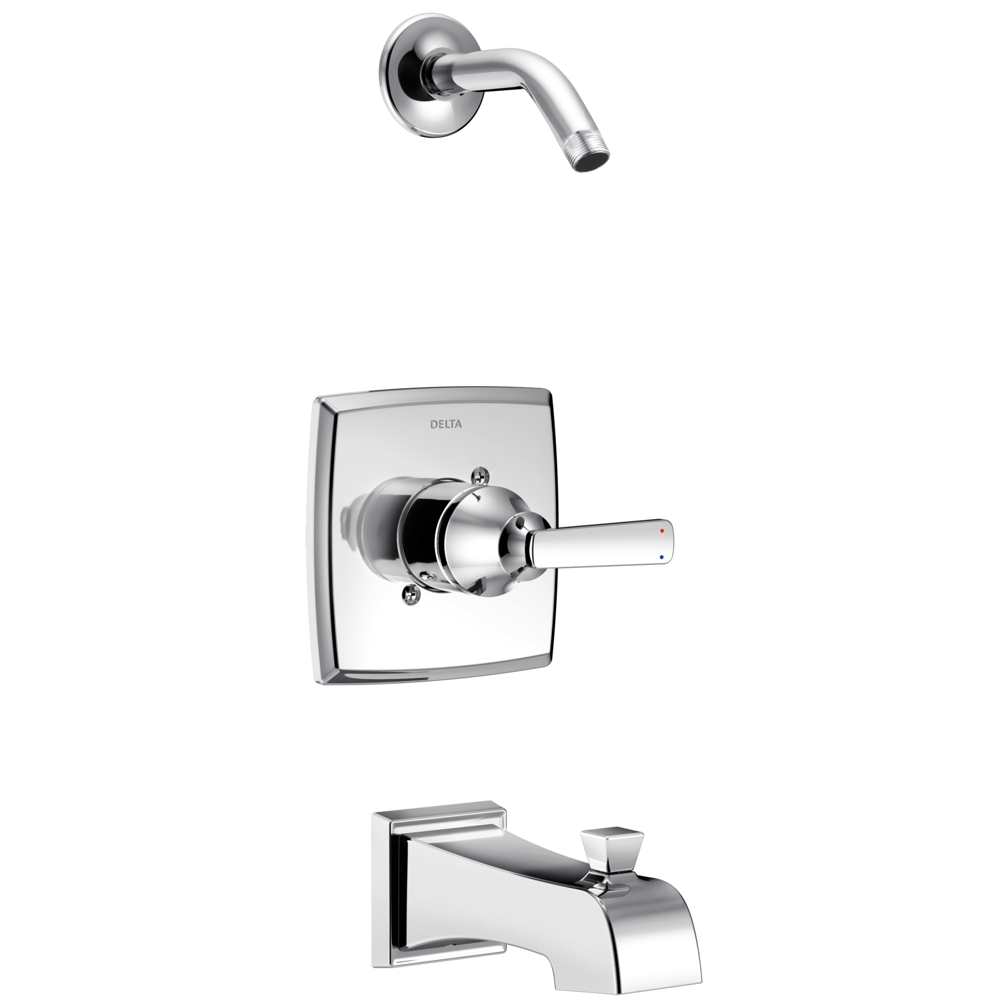 Grifo de bañera y ducha de una sola manija cromado Delta Ashlyn Se vende por separado T14464-LHD