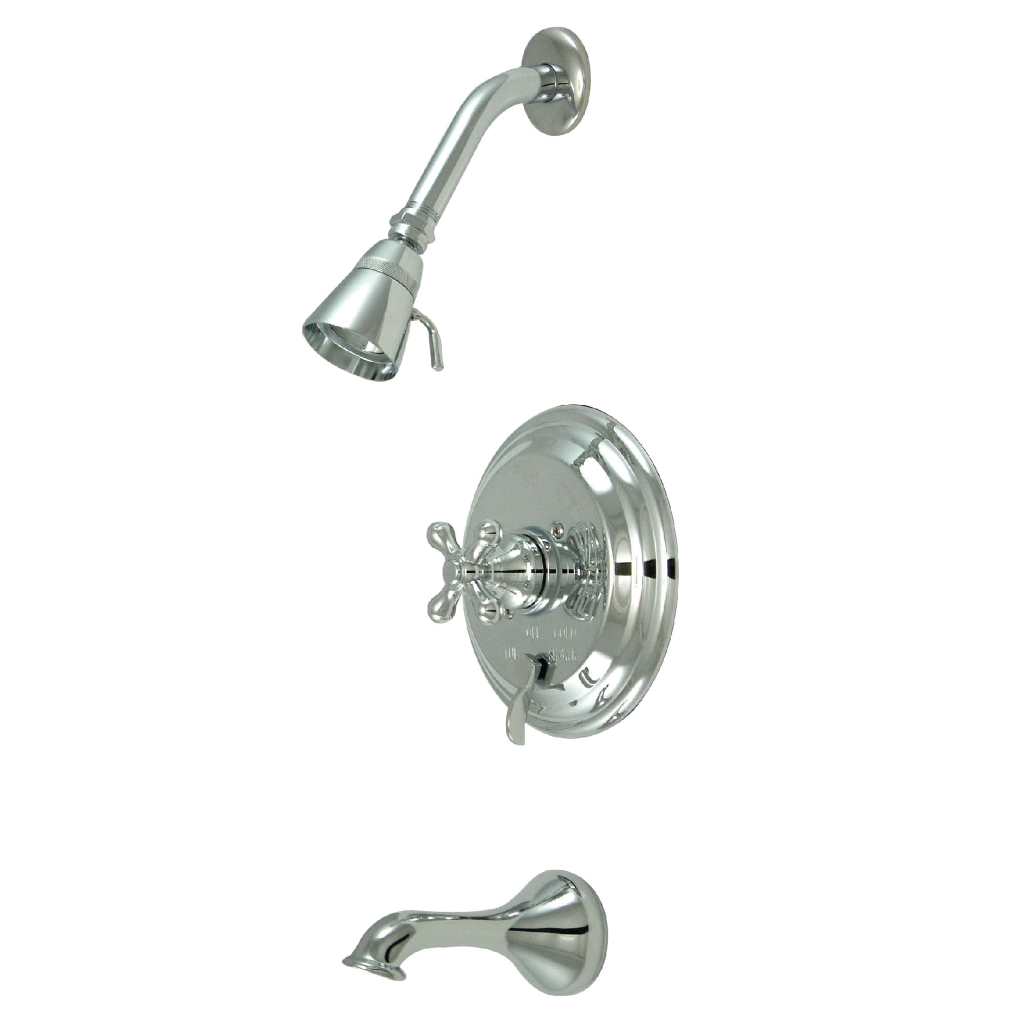 Elementos de Diseño Nueva Orleans Cromo 1-manija Función única Ronda de 3.75 pulgadas Grifo para bañera y ducha con Válvula EB36310AX.
