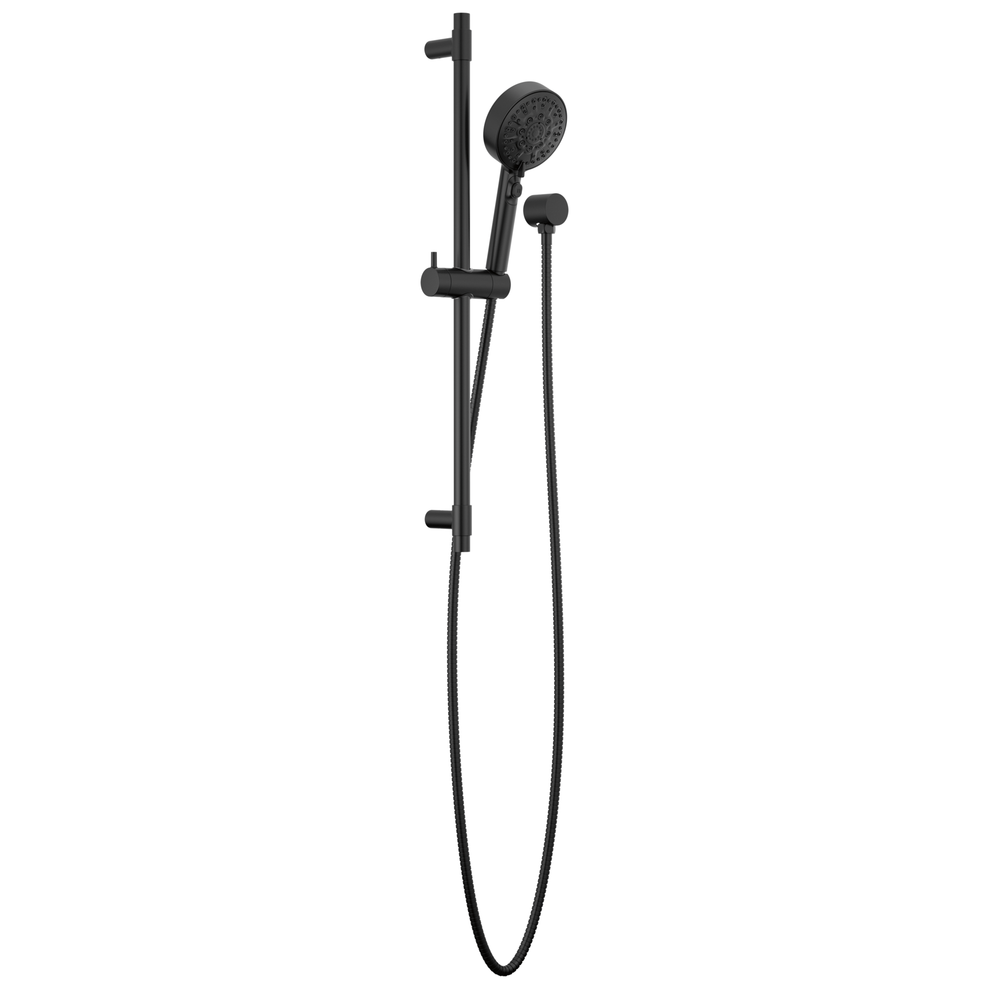 Precept Negro Mate de Primera Calidad Vendido por Separado Mezcladora de Bañera y Ducha Redonda Multifuncional de 4.562 Pulgadas con Válvula P62447-BL
