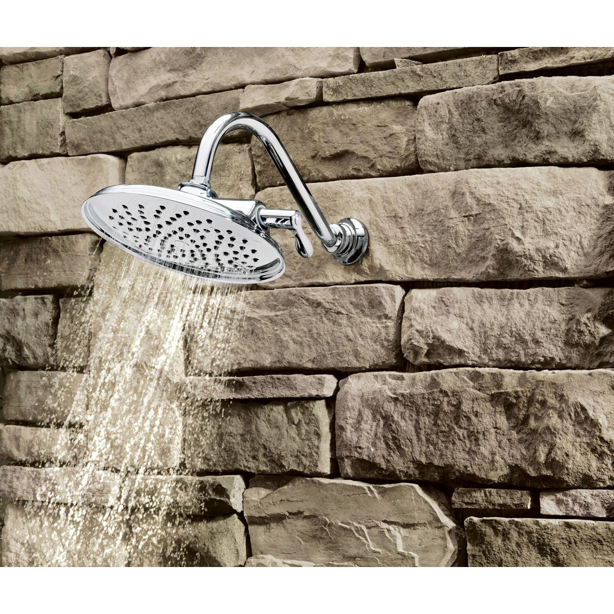 Grifo de bañera y ducha redondo multi-funcional de 9,187 pulgadas en cromo de Moen (Válvula se vende por separado)