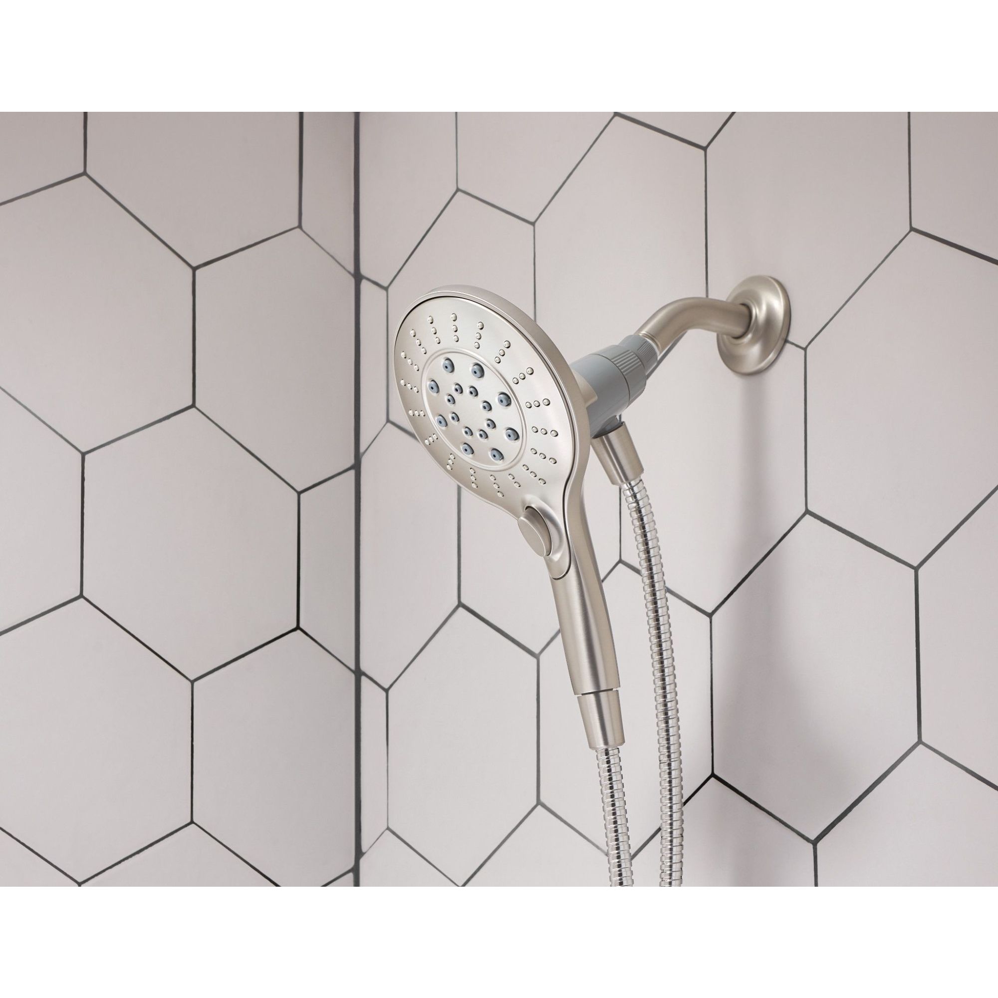 Grifo para bañera y ducha multifunción en níquel cepillado resistente a las manchas de Moen (válvula no incluida) Se vende por separado 26115SRN