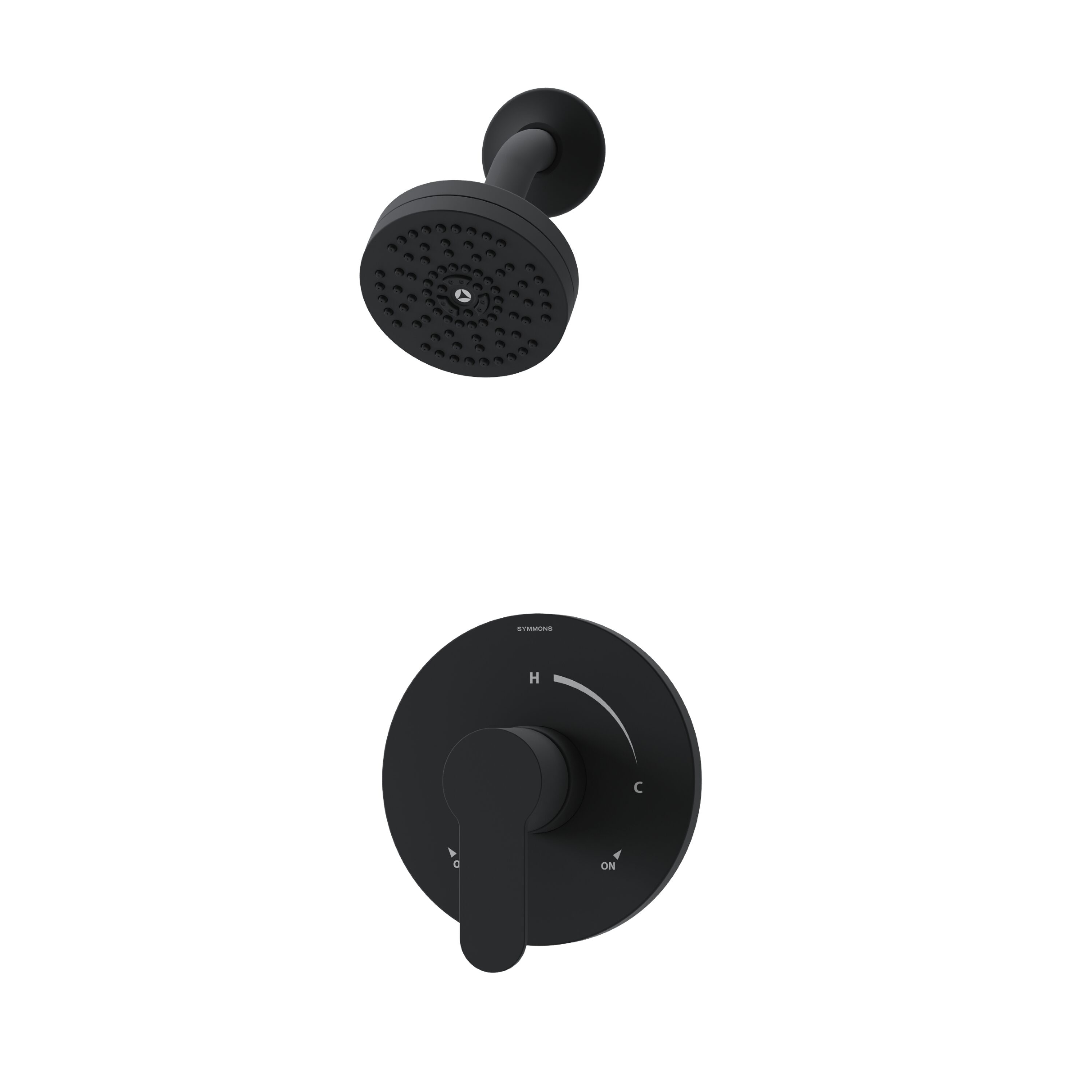 Grifo para regadera redonda de 1 manija en negro mate de la línea Identity de Symmons