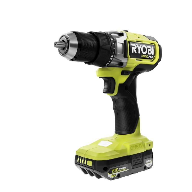 Kit de taladro/atornillador inalámbrico RYOBI ONE+ HP 18V Brushless de 1/2 pulgada con (1) batería de alto rendimiento de 2.0 Ah y cargador - PBLDD01K1