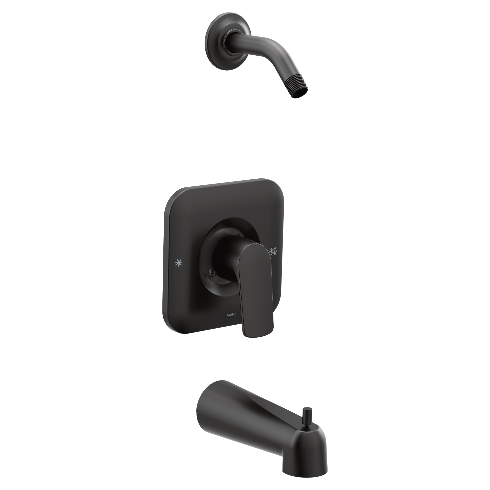 Faucet para regadera de un solo mango en negro mate Moen Rizon Se vende por separado T2813NHBL.