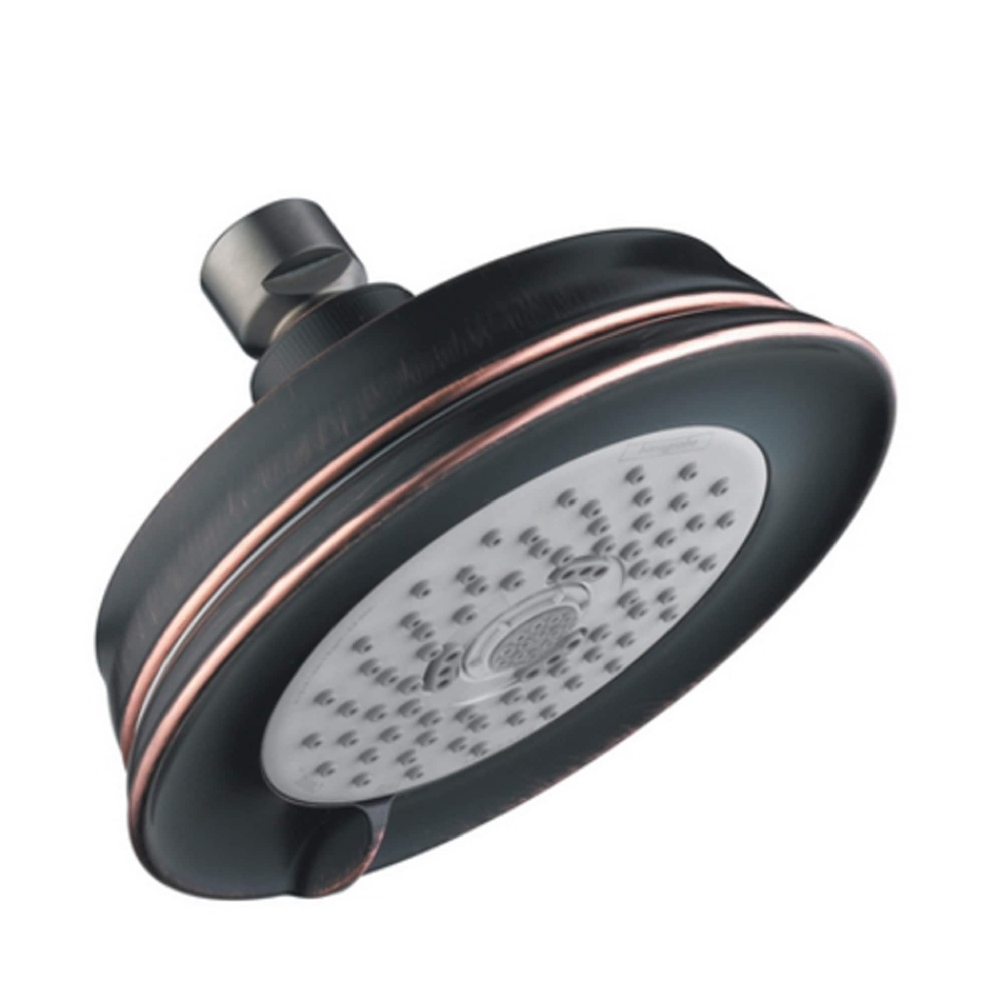 Regadera redonda de 5.25 pulgadas, color bronce frotado, función multiusos - Hansgrohe Croma 100 Clásico. Se vende por separado.