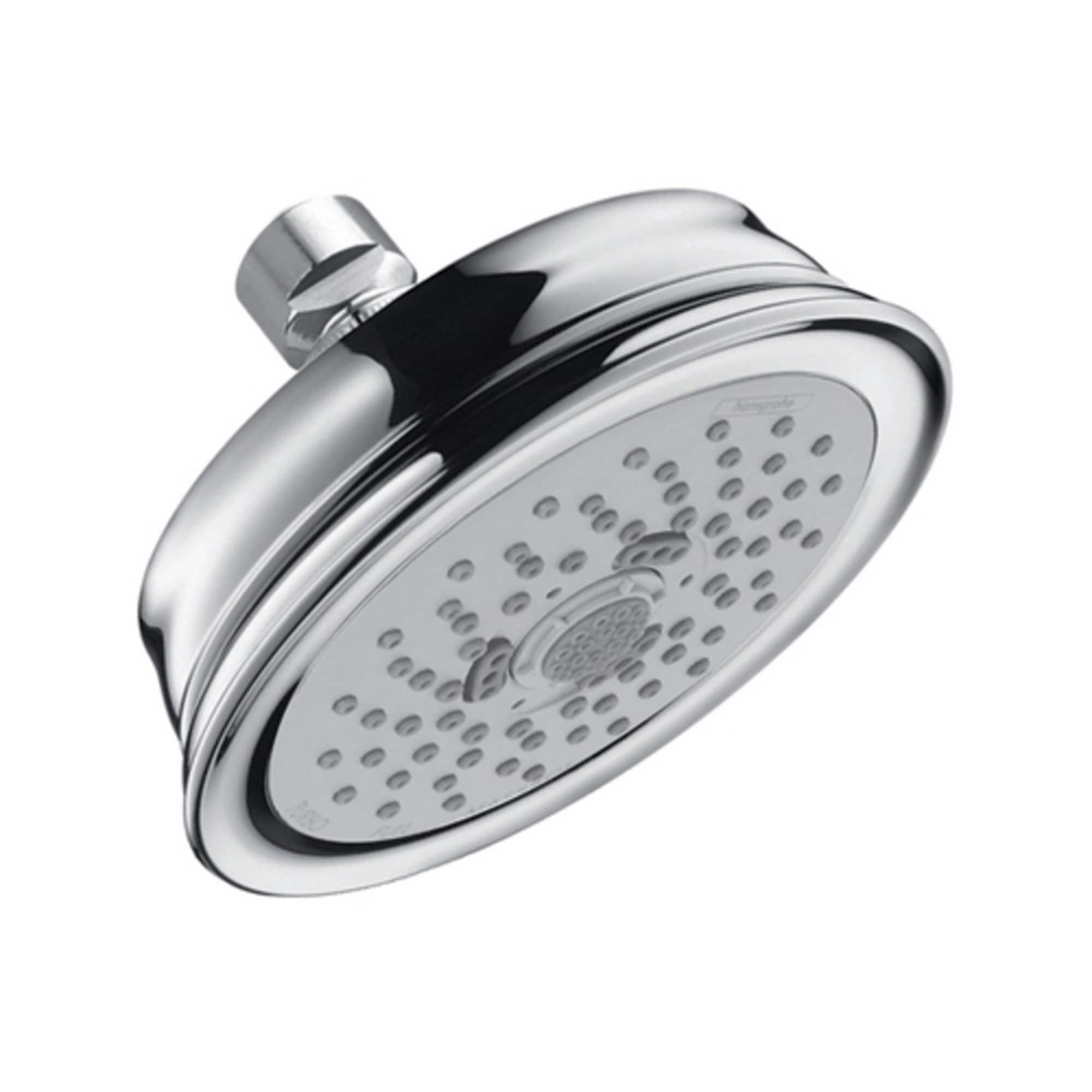 Cabeza de ducha redonda de 5.25 pulgadas con funciones múltiples en cromo clásico de venta por separado Hansgrohe Croma 100