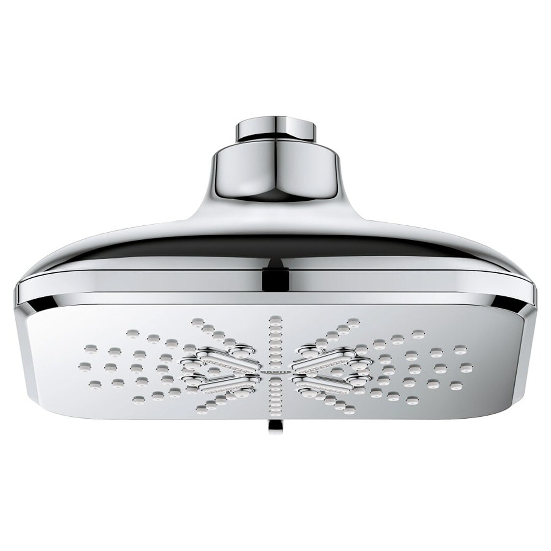 Regadera cuadrada de 6.5 pulgadas con función múltiple, acabado cepillado Cool Sunrise de GROHE. Se vende por separado.