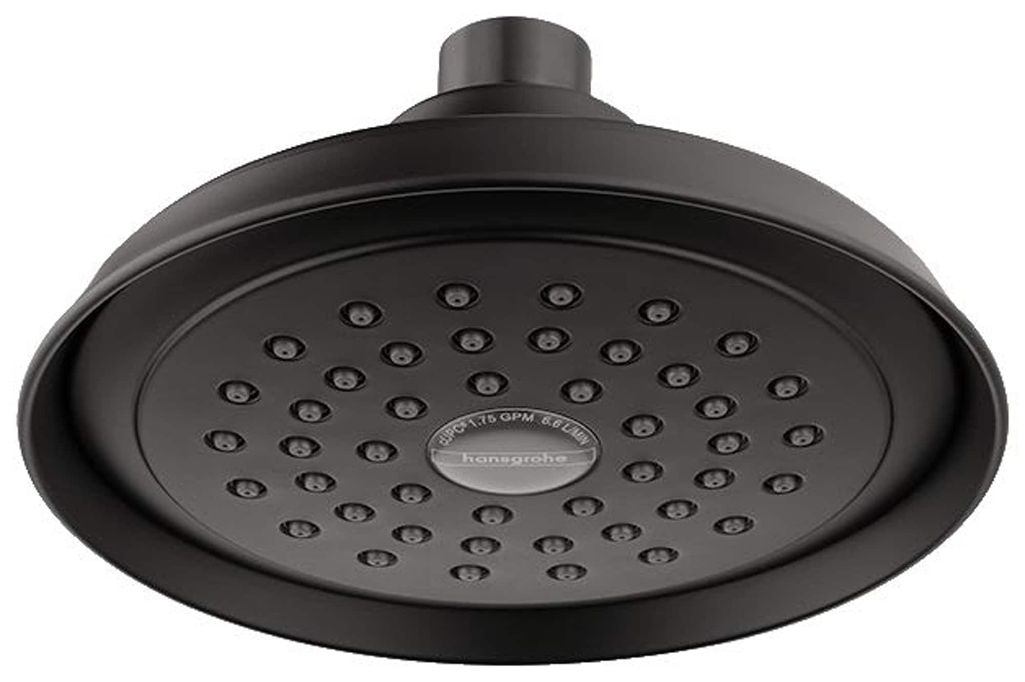 Grifo de ducha rectangular de 9.1 pulgadas de una sola función en color negro mate Joleena de Hansgrohe