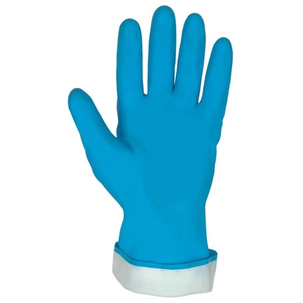 Guantes de seguridad Mcr, azules, de 18 milésimas de espesor, cola de 12'' de látex para enlatado PR, XL, paquete de 12 - 5299PB