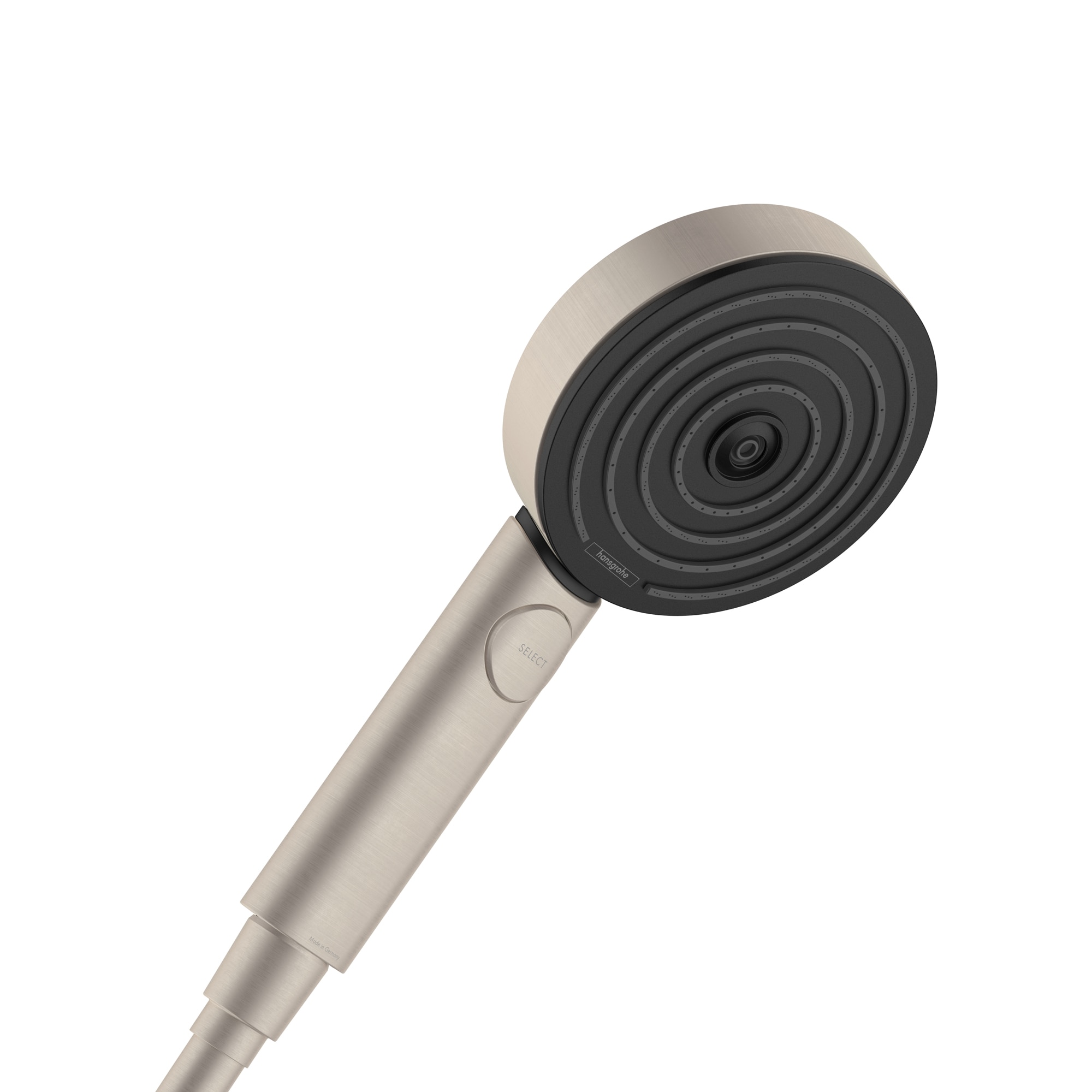 Hansgrohe Pulsify S Níquel Cepillado Se vende por separado Mezcladora de regadera redonda de 4 pulgadas con múltiples funciones 24112821
