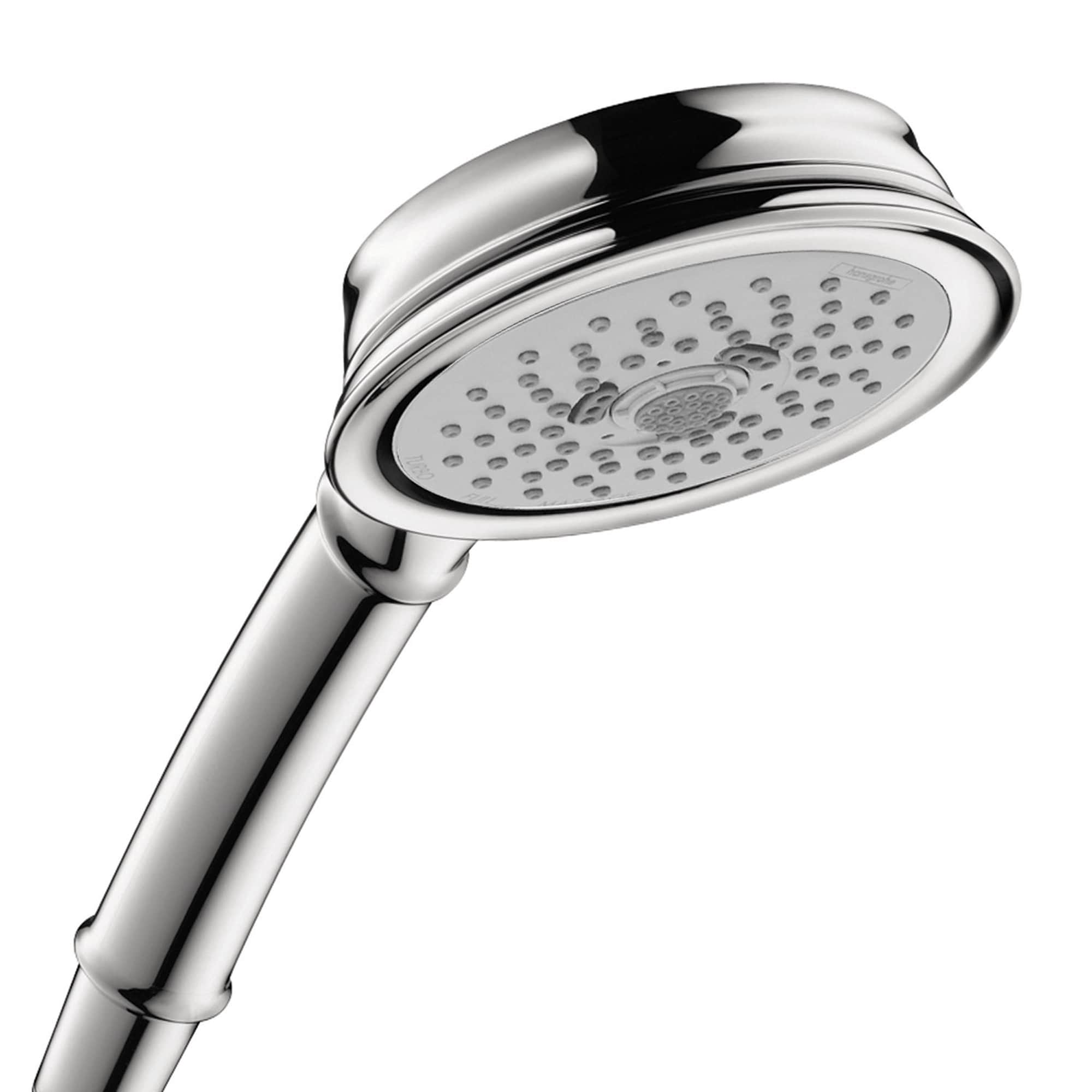 Grifo para regadera redondo de 8.1 pulgadas, cromo clásico de una sola función con mango de una manija Hansgrohe Croma 100 - 04753000.