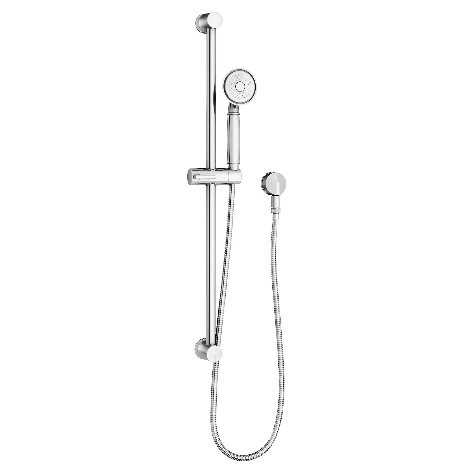 Grifo de ducha redondo de 3 pulgadas con acabado cromado pulido de estilo tradicional de American Standard con manija única de mano