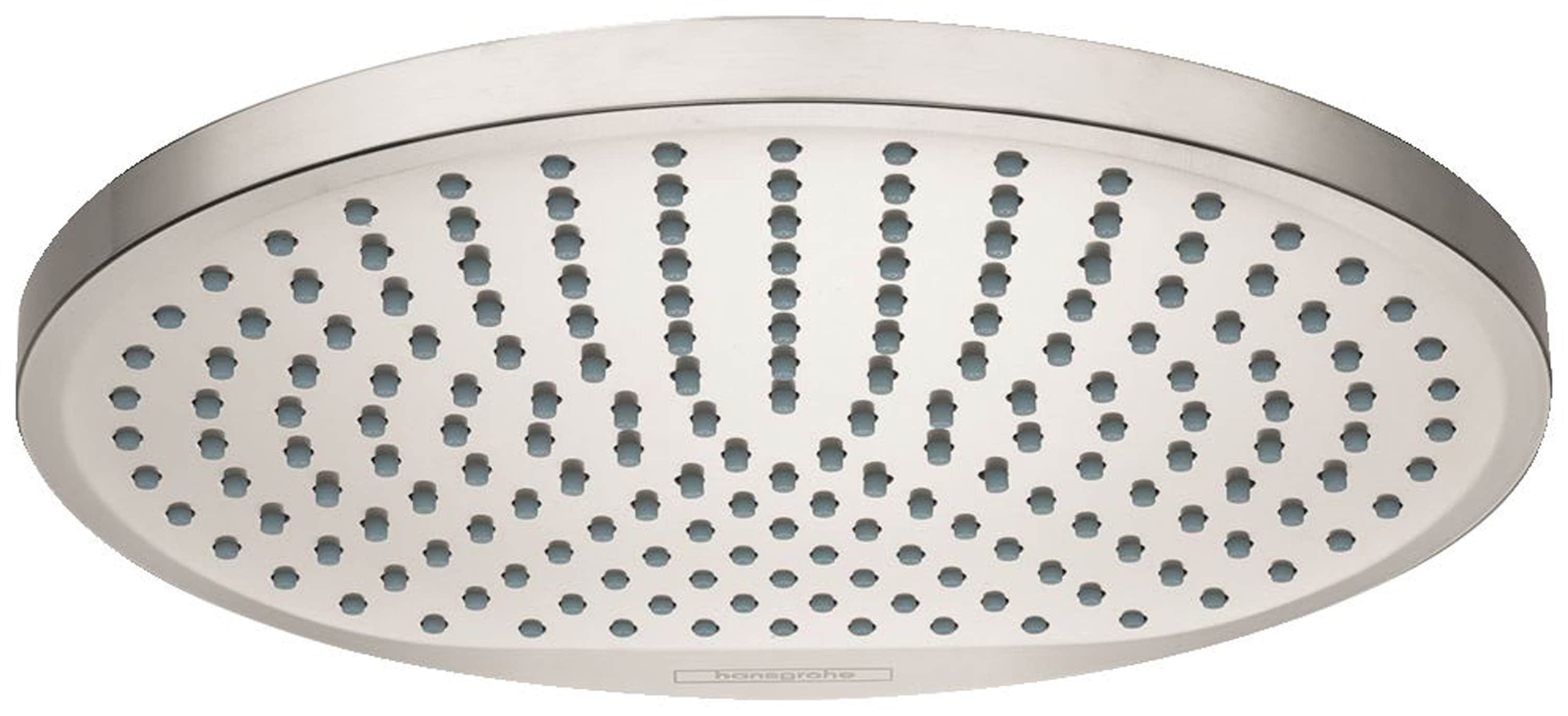 Hansgrohe Níquel Cepillado Se vende por separado Regadera redonda de 9.5 pulgadas de una sola función 26917821