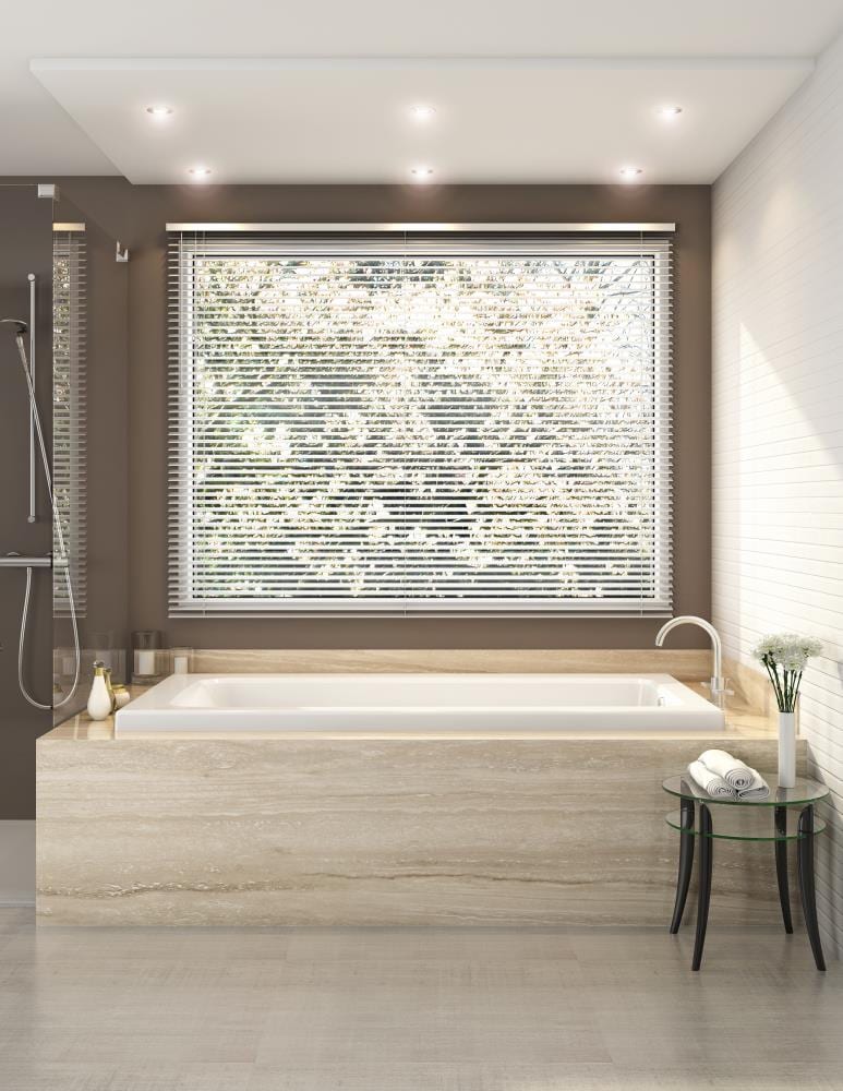 Regadera redonda de 4.8125 pulgadas con válvula, de una manija y función única en níquel cepillado Jacuzzi Barrea MX79826