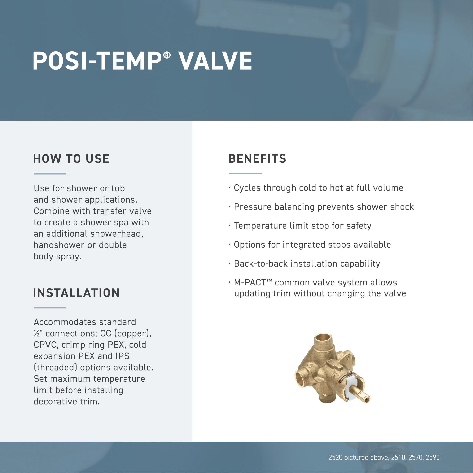 Grifo de ducha de una sola función de 6.75 pulgadas en níquel cepillado Moen Cía T2263EPBN