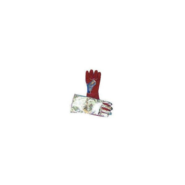 Guante de palma de cuero y respaldo de aluminio de 14" Magid, Talla única - S300ARFWL